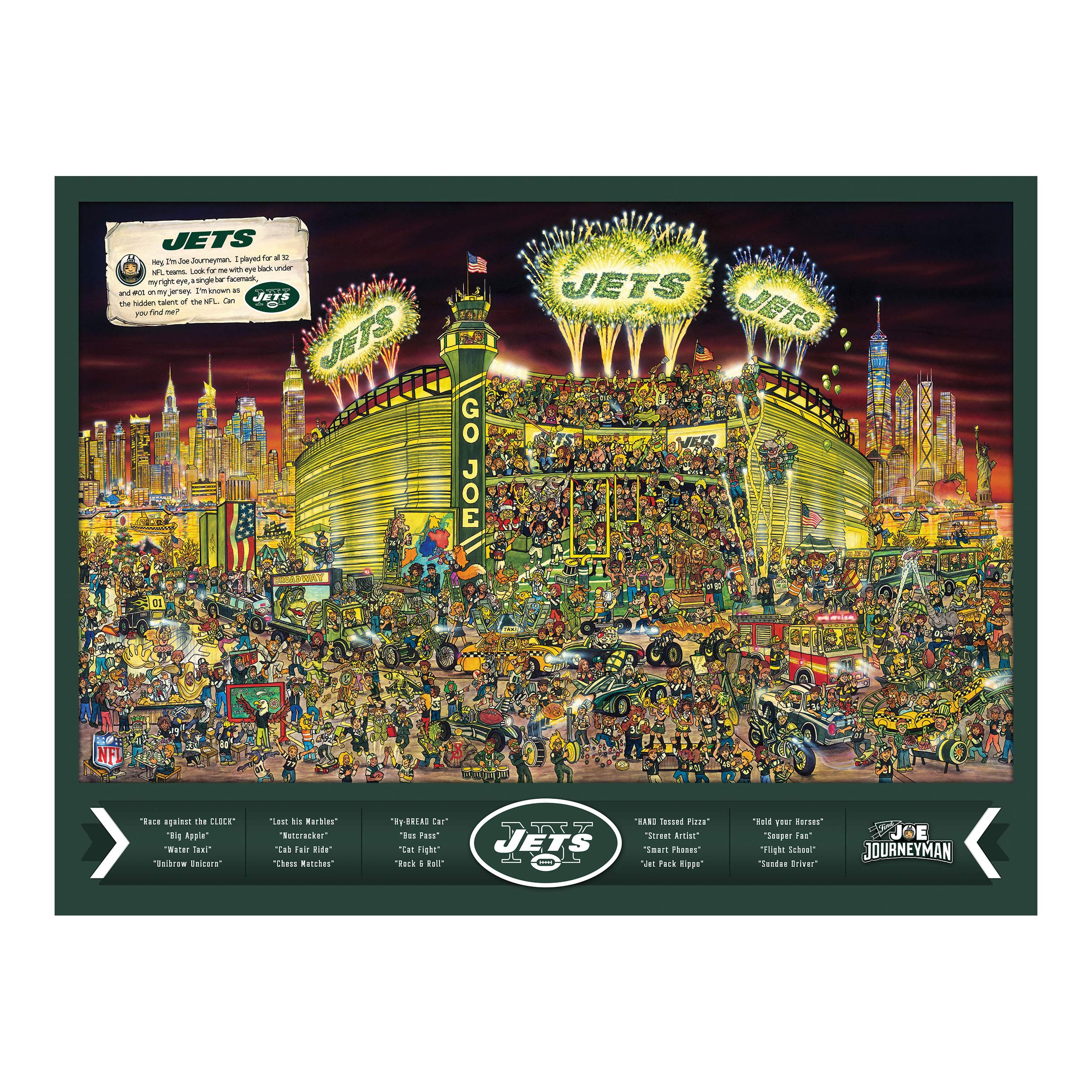 Foto 5 pulgar | Puzle Youthefan Nfl Joe Journeyman 45 X 60 Cm, 500 Piezas - Venta Internacional.