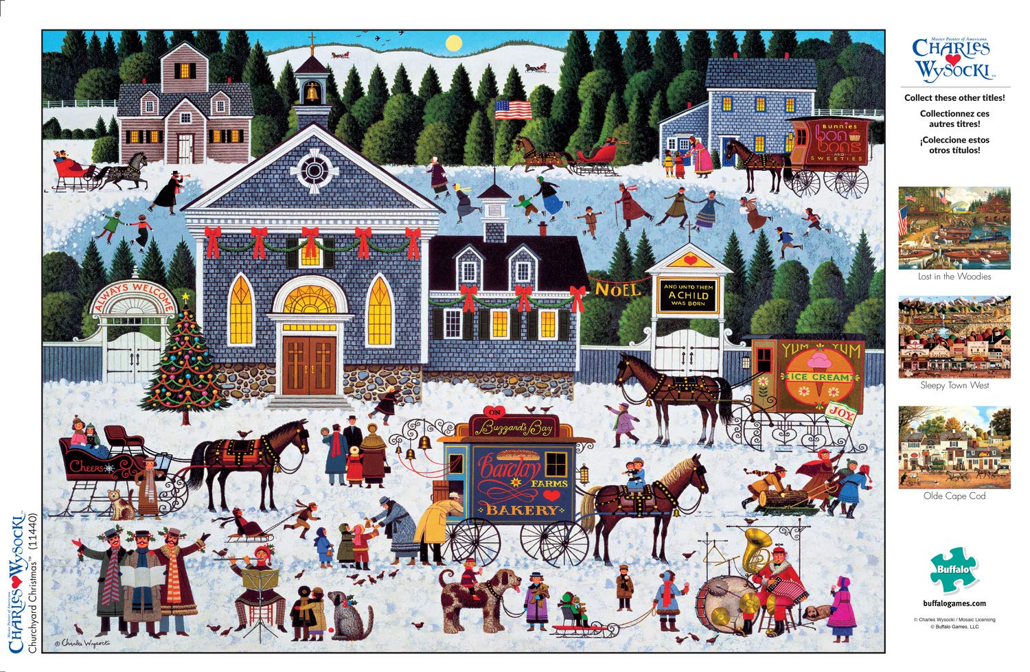 Foto 5 | Rompecabezas Buffalo Games Charles Wysocki Churchyard - Venta Internacional.