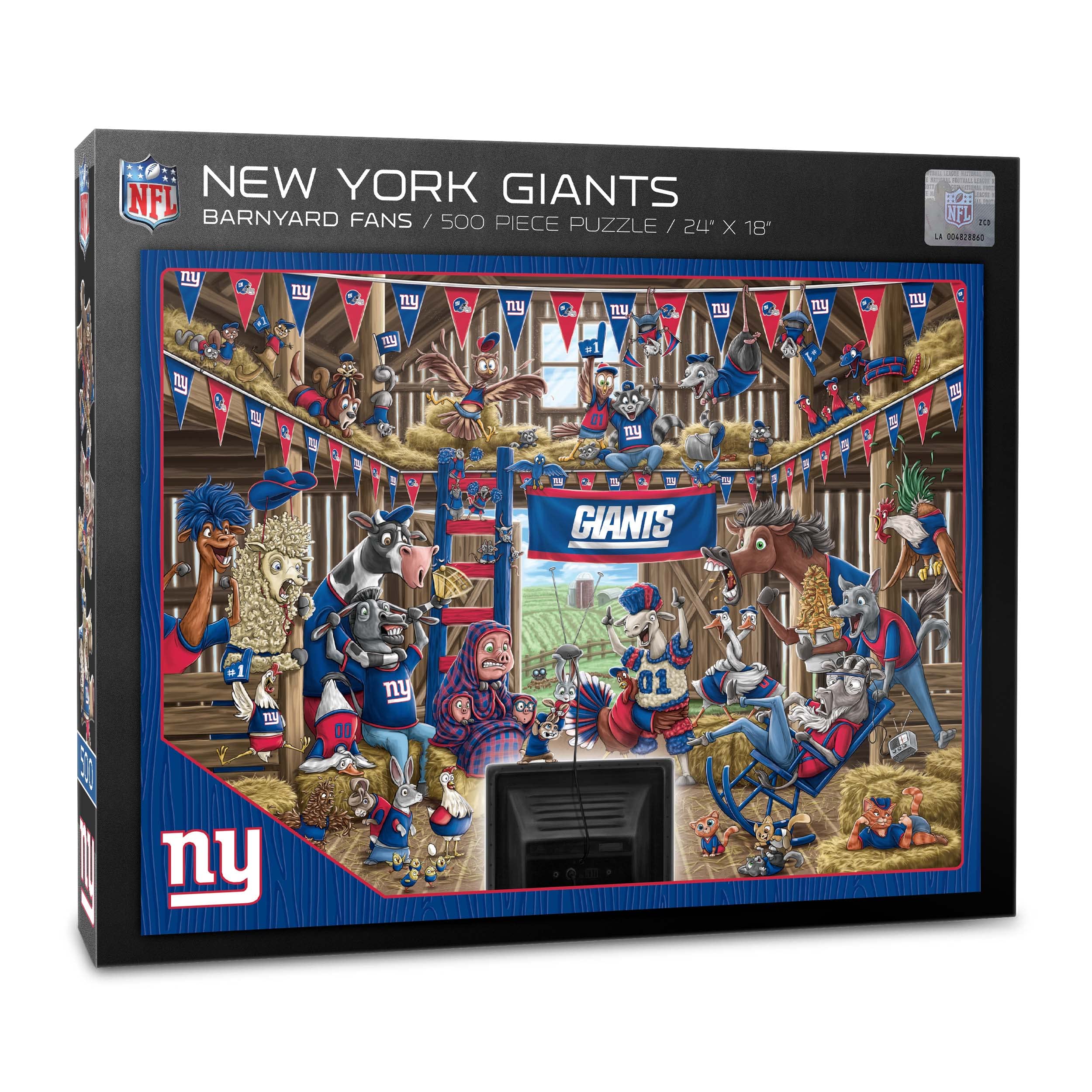 Foto 2 pulgar | Puzzle Youthefan Nfl New York Giants Barnyard Fans, 500 Unidades - Venta Internacional.