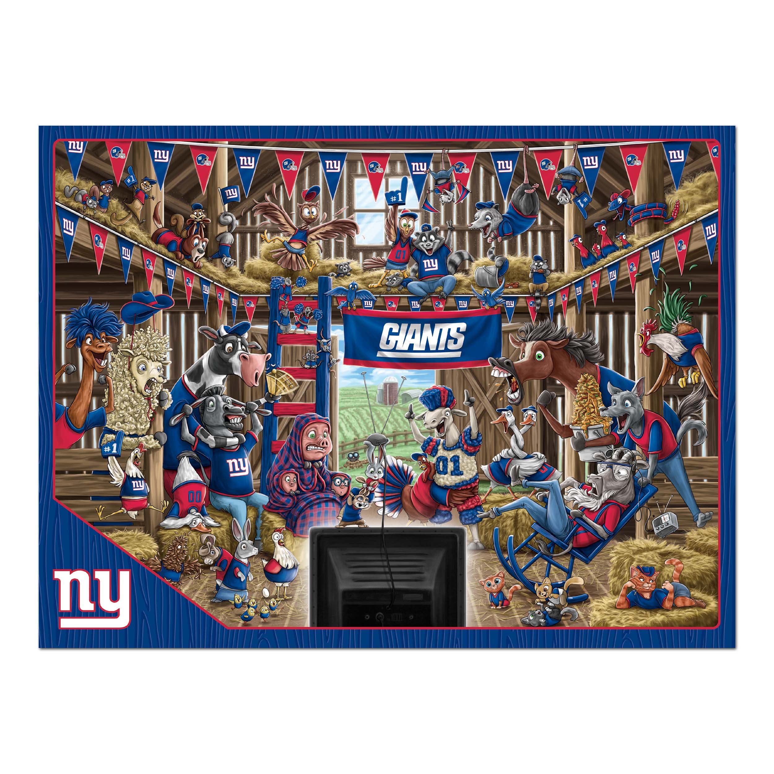 Foto 4 pulgar | Puzzle Youthefan Nfl New York Giants Barnyard Fans, 500 Unidades - Venta Internacional.