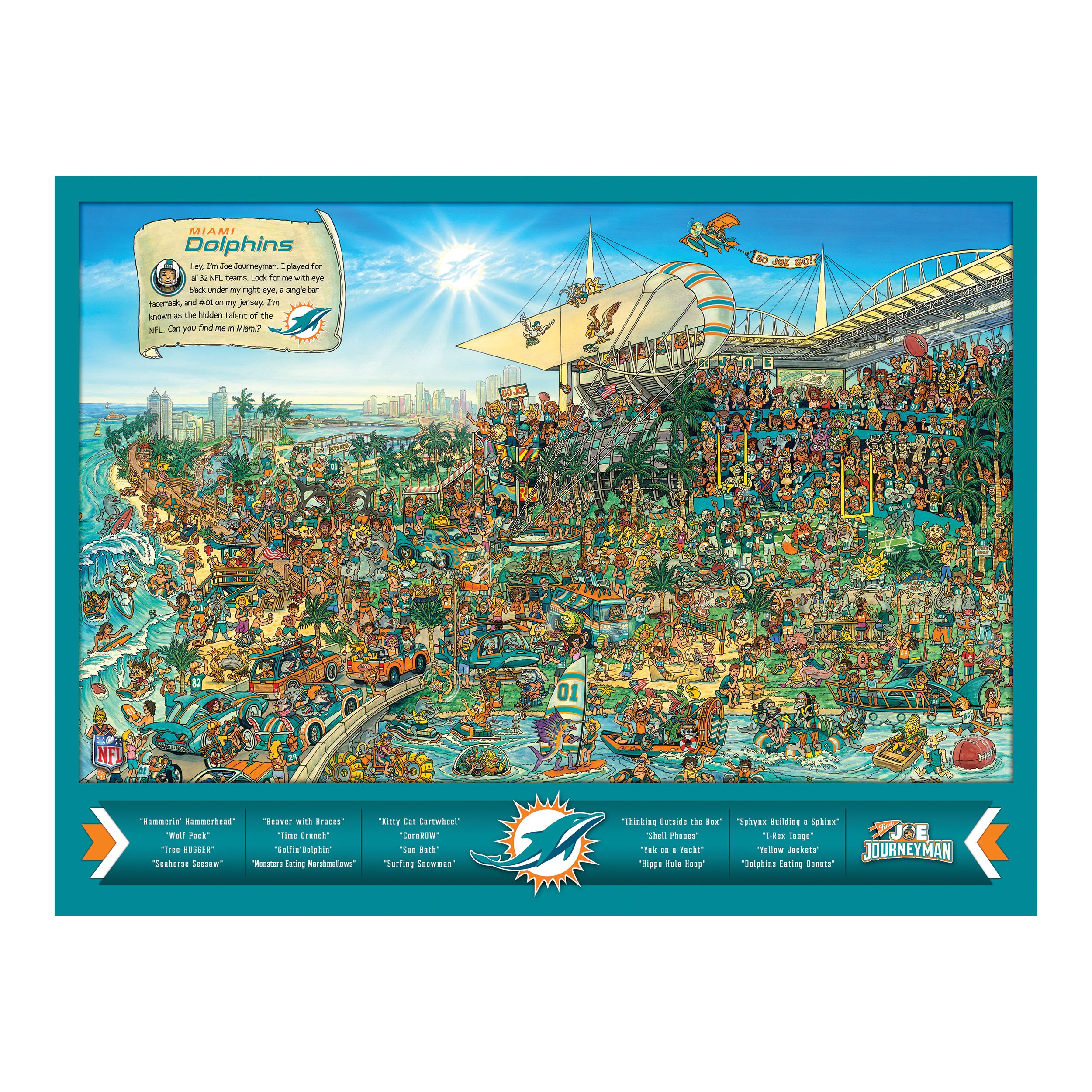 Foto 4 | Puzle Youthefan Nfl Joe Journeyman 45 X 60 Cm, 500 Piezas - Venta Internacional.