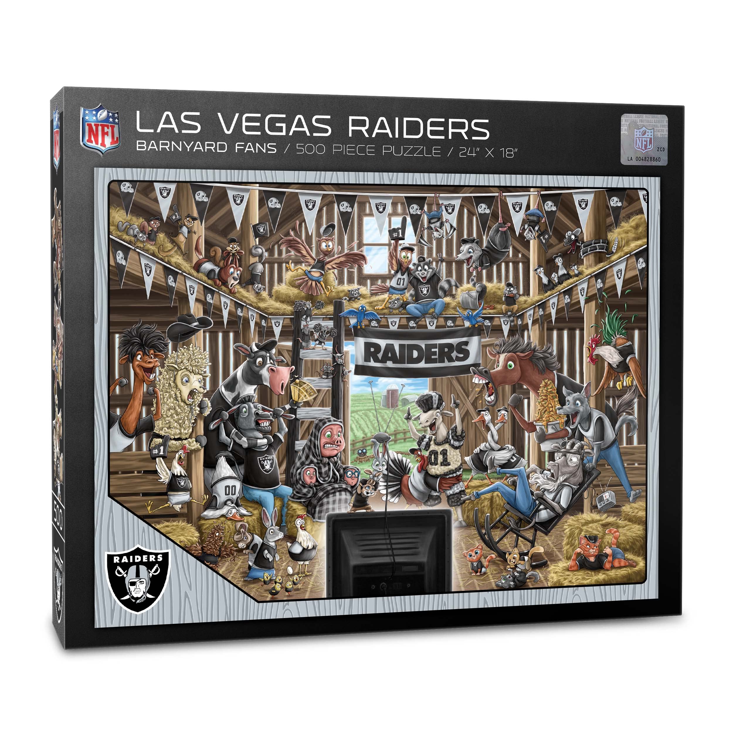 Foto 2 pulgar | Puzzle Youthefan Nfl Las Vegas Raiders Barnyard Fans, 500 Unidades - Venta Internacional.