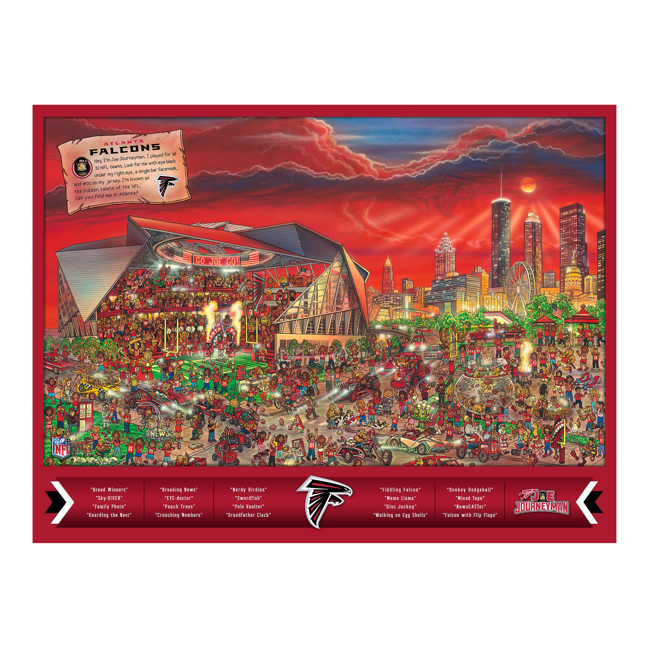 Foto 5 pulgar | Puzle Youthefan Nfl Joe Journeyman 45 X 60 Cm, 500 Piezas - Venta Internacional.