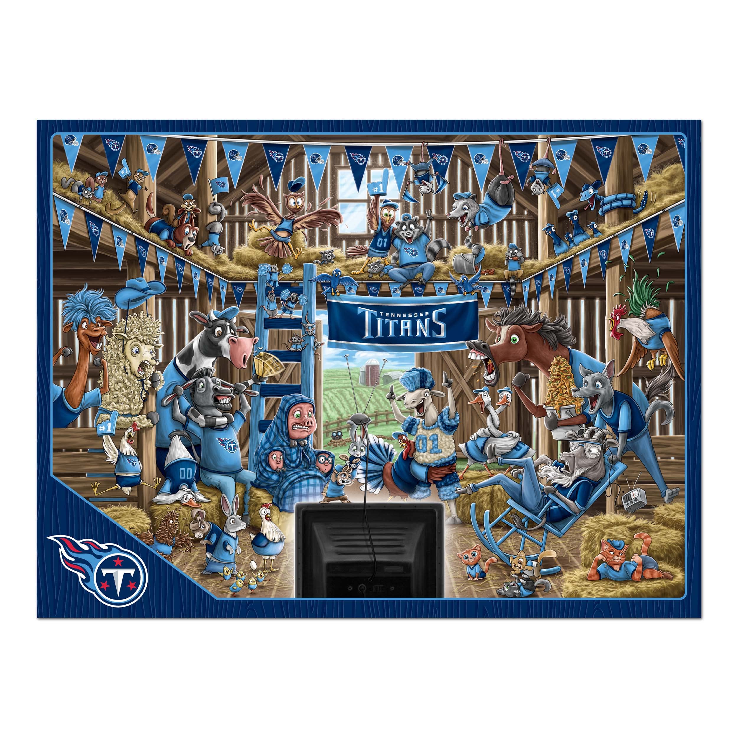 Foto 4 pulgar | Puzzle Youthefan Nfl Tennessee Titans Barnyard Fans, 500 Unidades - Venta Internacional.