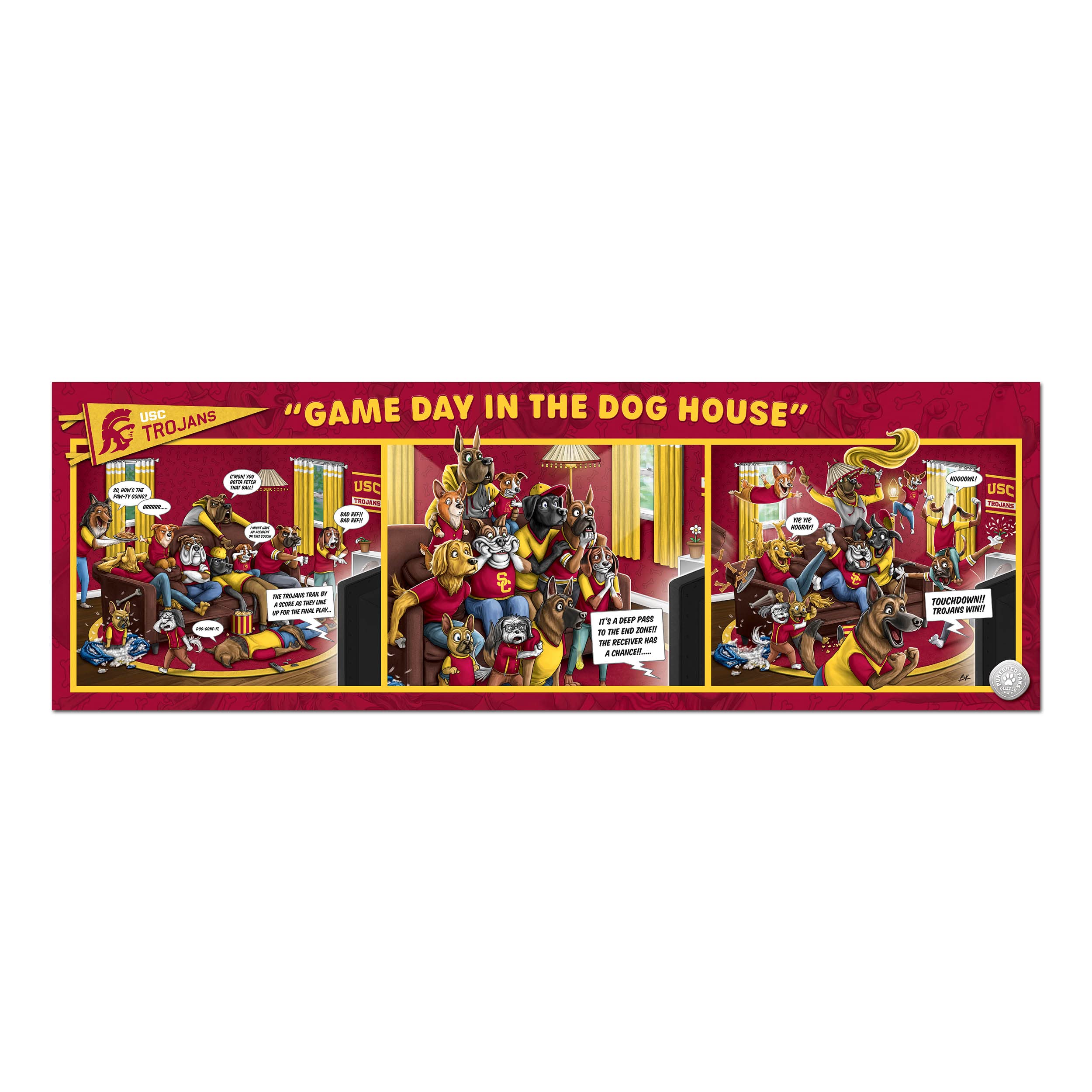 Foto 4 pulgar | Puzzle Youthefan Ncaa Usc Trojans Game Day In The Dog House - Venta Internacional.