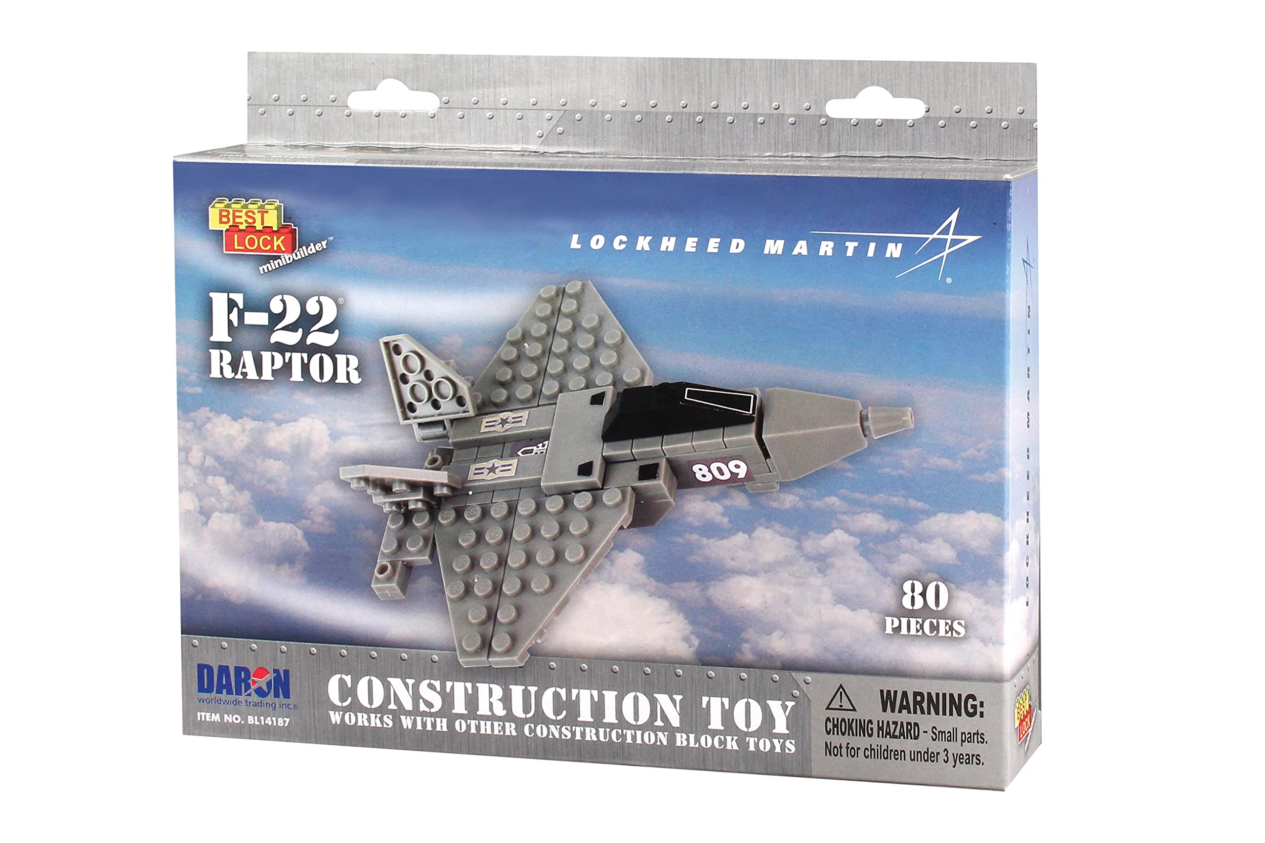 Juguete De Construcción Daron F-22 Raptor 85 Piezas Gris - Venta Internacional.