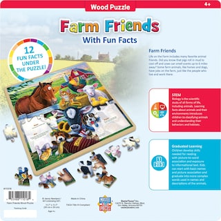 Foto 3 | Rompecabezas, Obras Maestras, Datos Curiosos, Farm Friends, 48 Piezas - Venta Internacional.