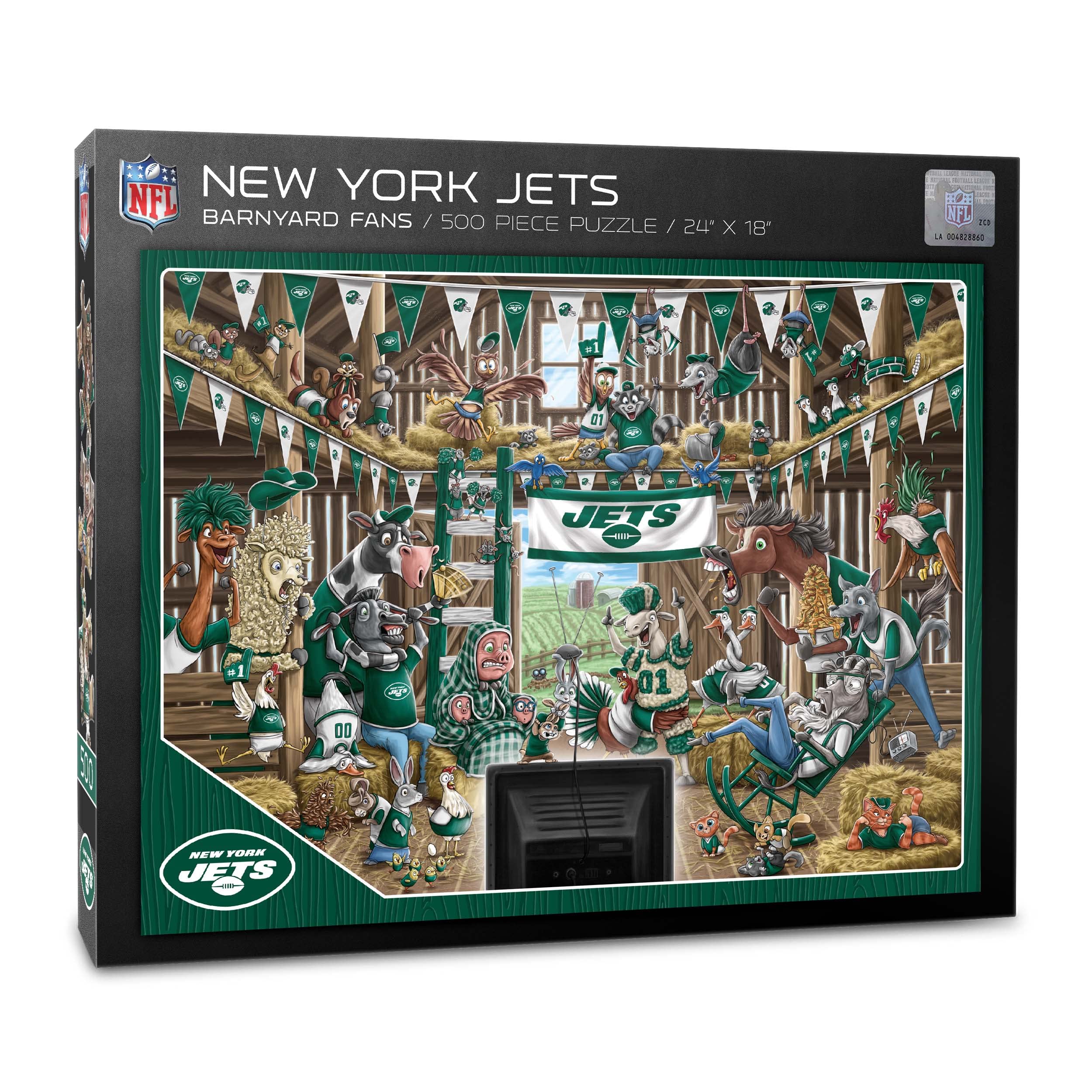 Foto 2 pulgar | Puzzle Youthefan Nfl New York Jets Barnyard Fans 500 Piezas - Venta Internacional.