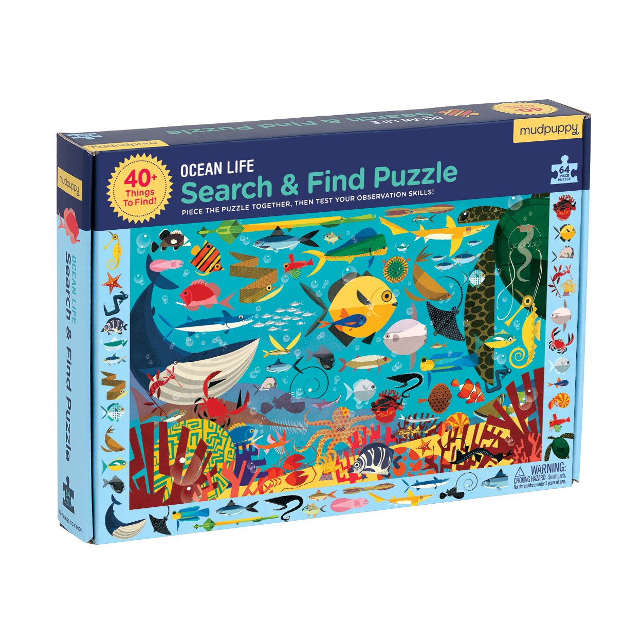 Foto 2 pulgar | Puzzle Mudpuppy Ocean Life Search & Find 64 Piezas - Venta Internacional.