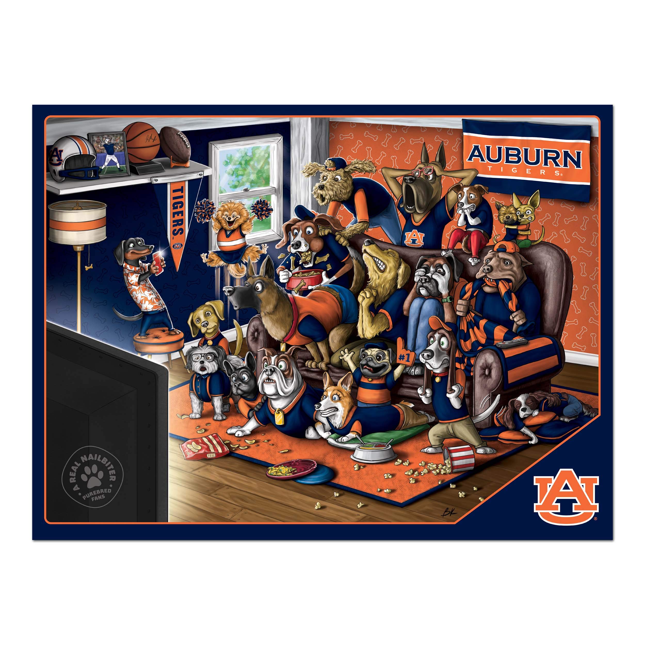 Foto 4 pulgar | Puzzle Youthefan Ncaa Auburn Tigers Purebred Fans, 500 Unidades - Venta Internacional.