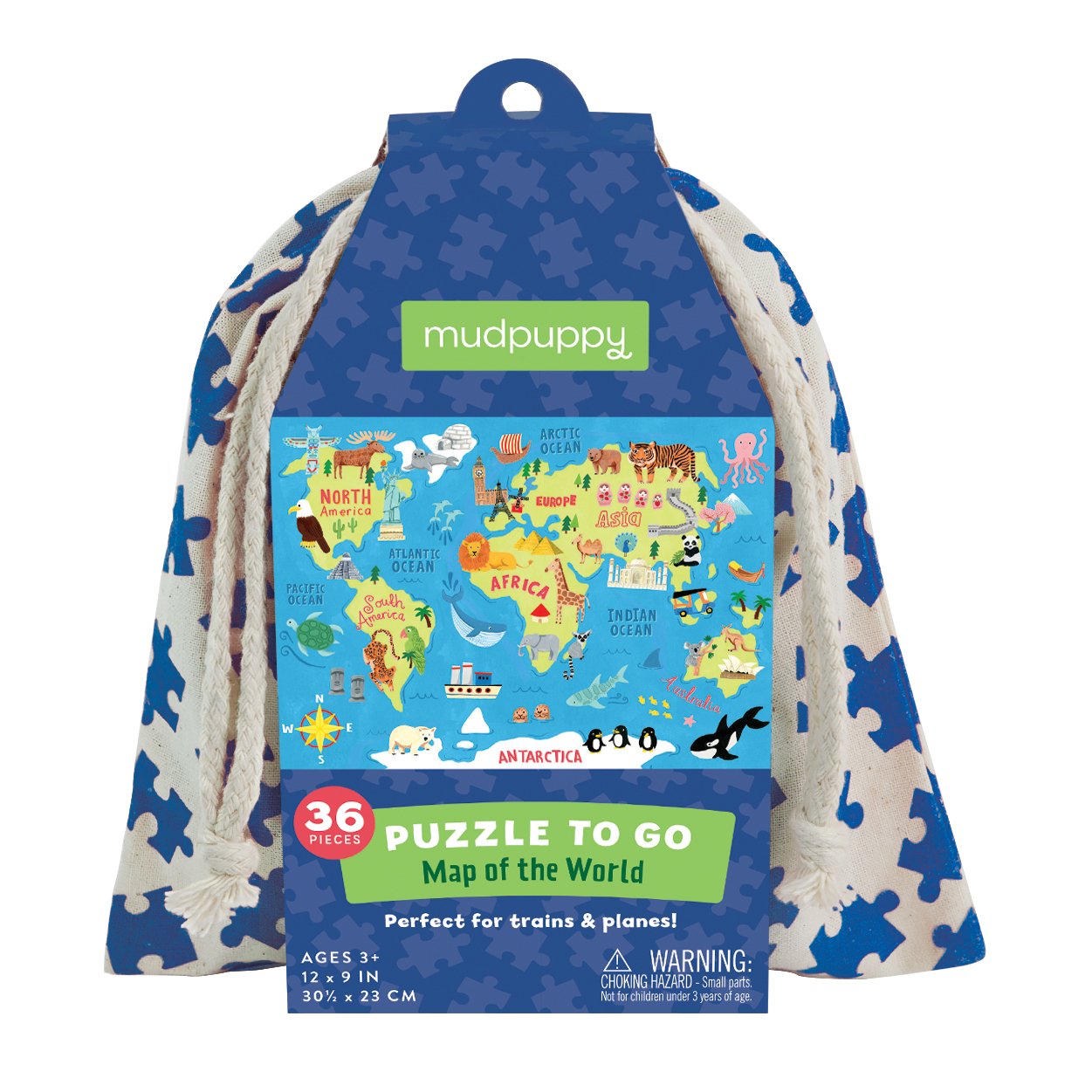 Foto 1 | Puzzle Mudpuppy Con El Mapa Del Mundo, 36 Piezas, Para Niños De Más De 3 Años, Con Funda - Venta Internacional.