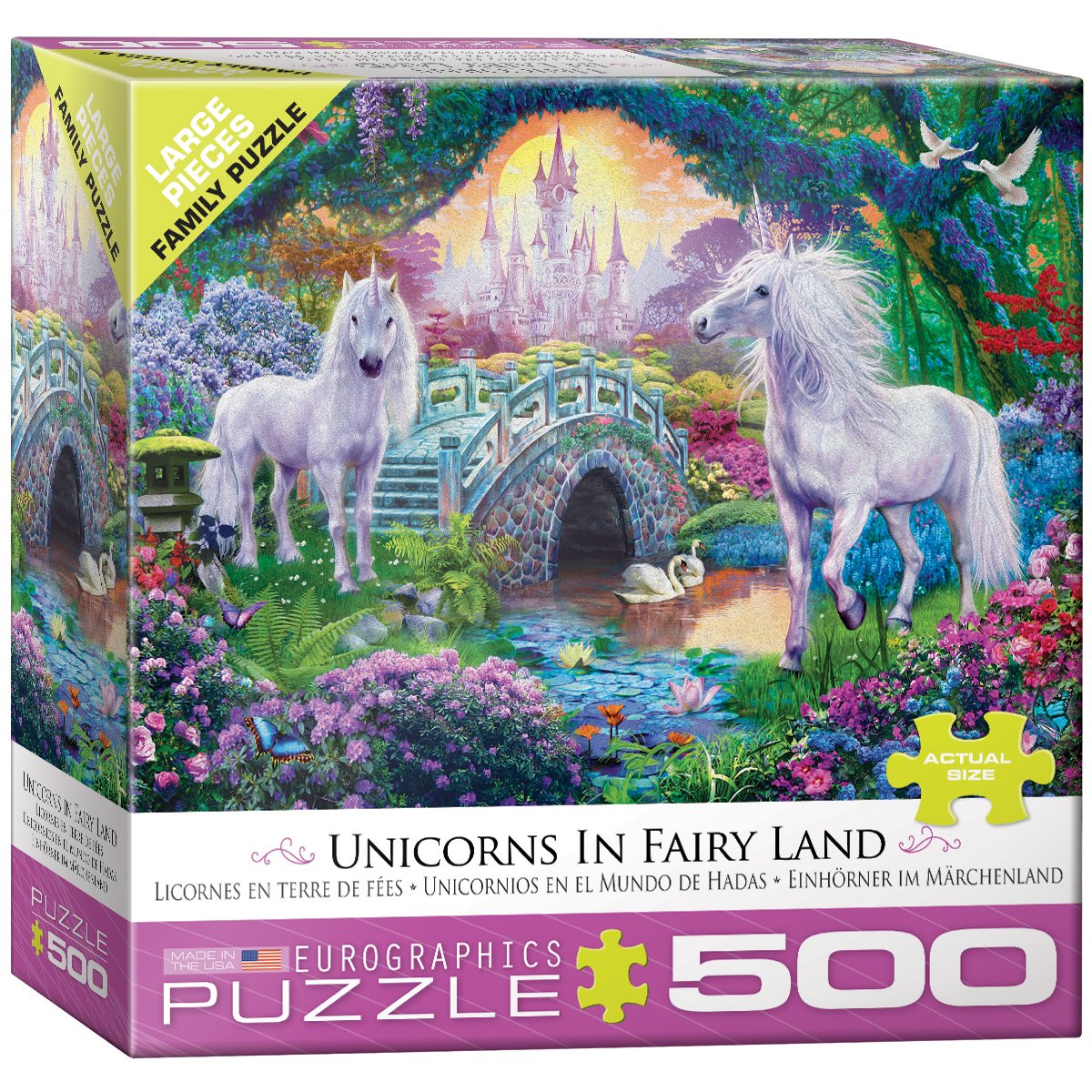 Foto 2 pulgar | Puzle Eurographics Eurhr Unicorn Fairy Land, 500 Piezas - Venta Internacional.