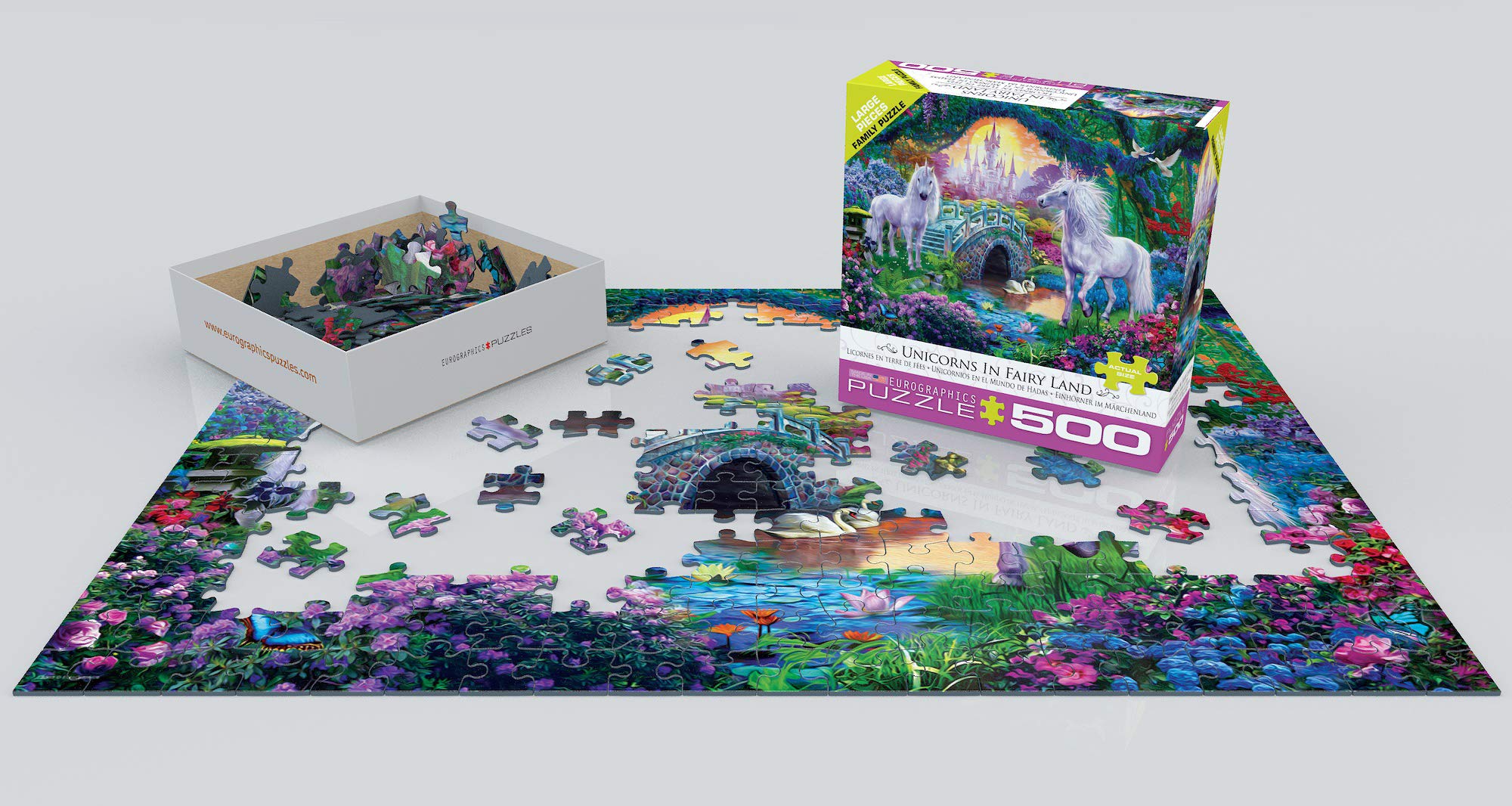 Foto 4 pulgar | Puzle Eurographics Eurhr Unicorn Fairy Land, 500 Piezas - Venta Internacional.