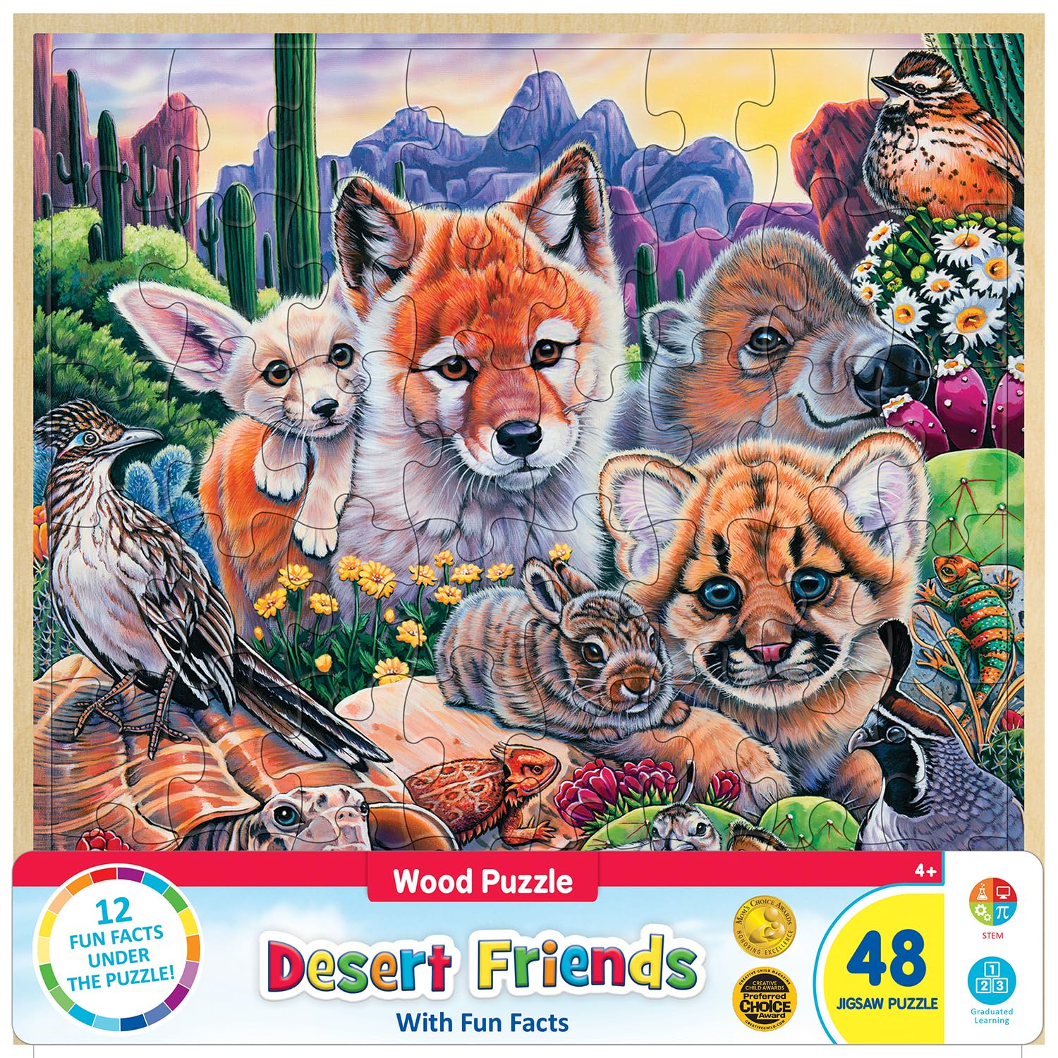 Rompecabezas Masterpieces Desert Friends 48 Piezas Para Niños - Venta Internacional.