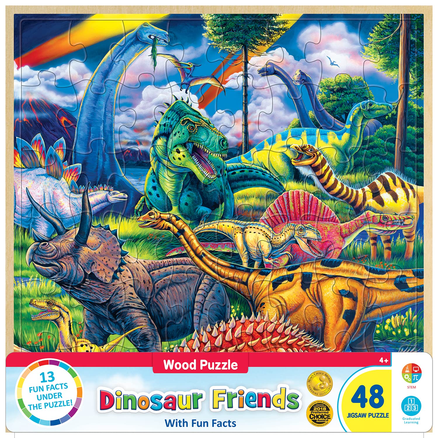 Foto 2 pulgar | Rompecabezas Masterpieces Fun Dacts Dinosaur Friends, 48 Unidades - Venta Internacional.