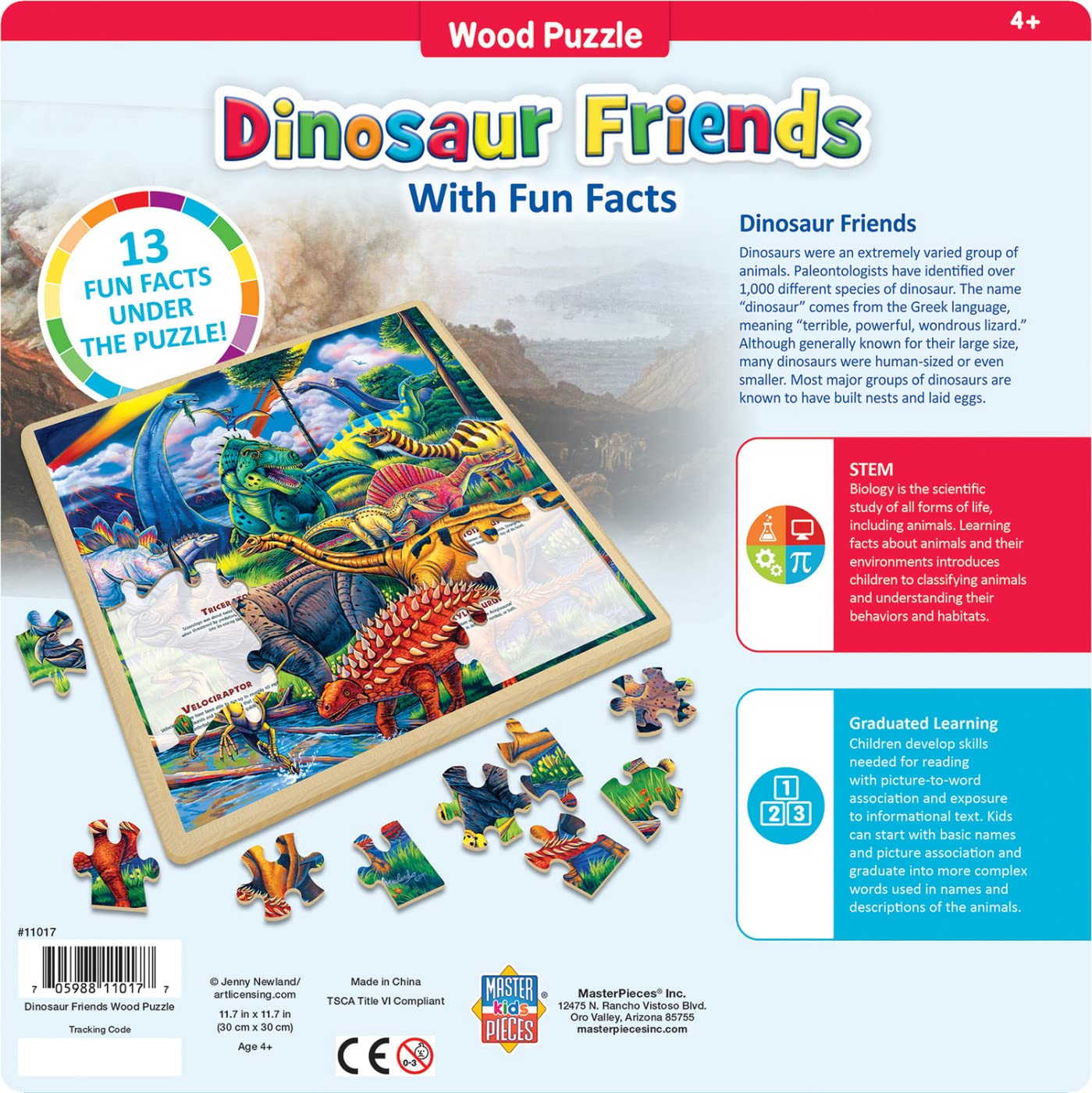 Foto 4 pulgar | Rompecabezas Masterpieces Fun Dacts Dinosaur Friends, 48 Unidades - Venta Internacional.