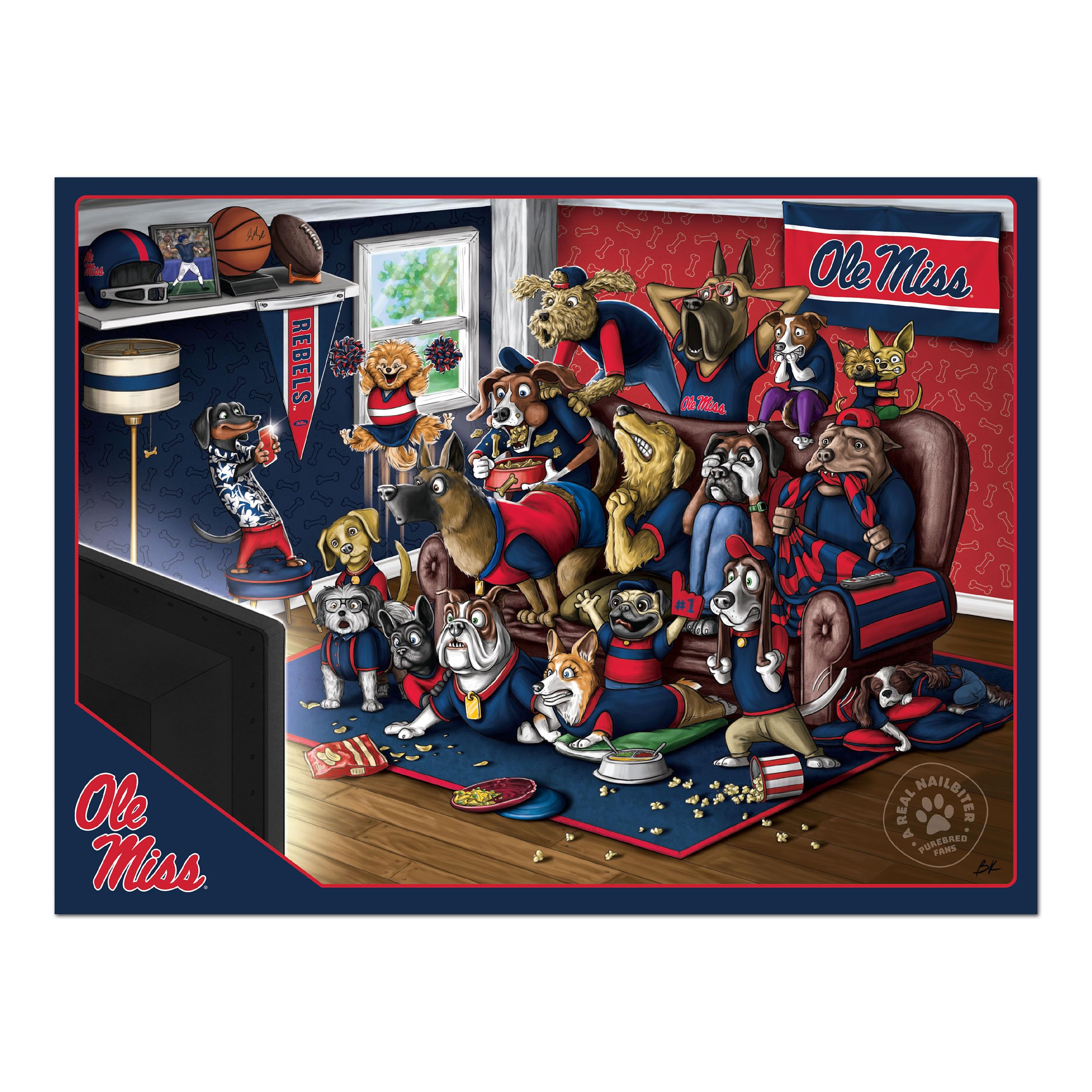 Foto 4 pulgar | Puzzle Youthefan Ncaa Mississippi Rebels Purebred Fans, 500 Unidades - Venta Internacional.