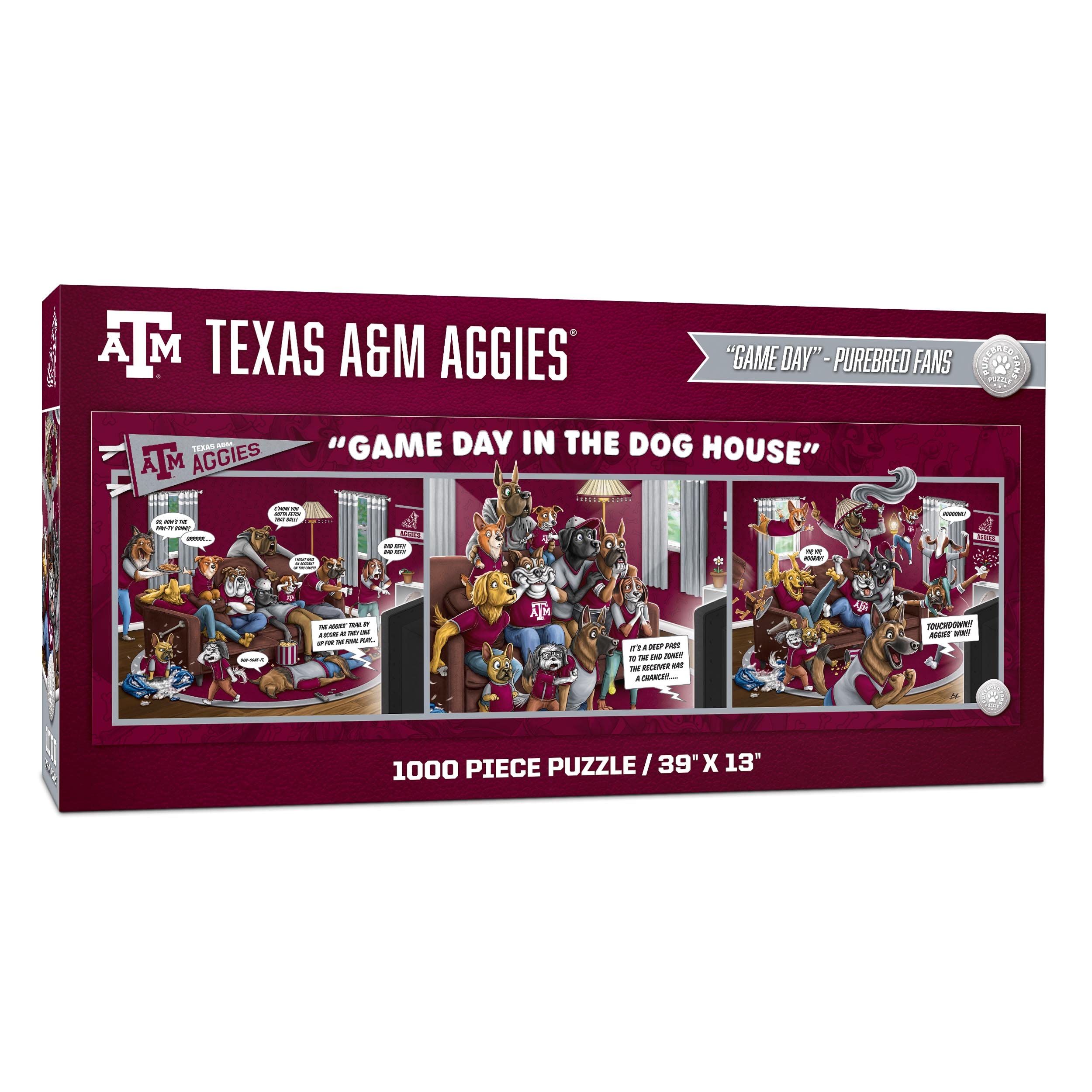 Foto 2 pulgar | Puzzle Youthefan Ncaa Texas A&m Aggies Game Day In The Dog House, 1000 Piezas - Venta Internacional.