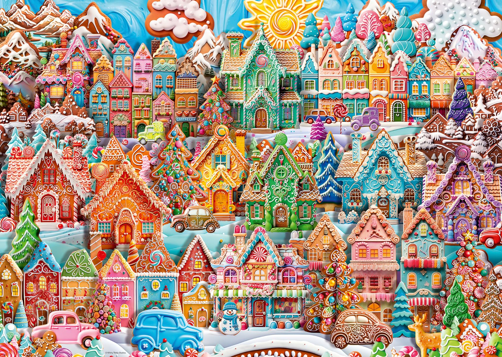 Rompecabezas Ravensburger Christmas Cookie Village 1000 Piezas - Venta Internacional.