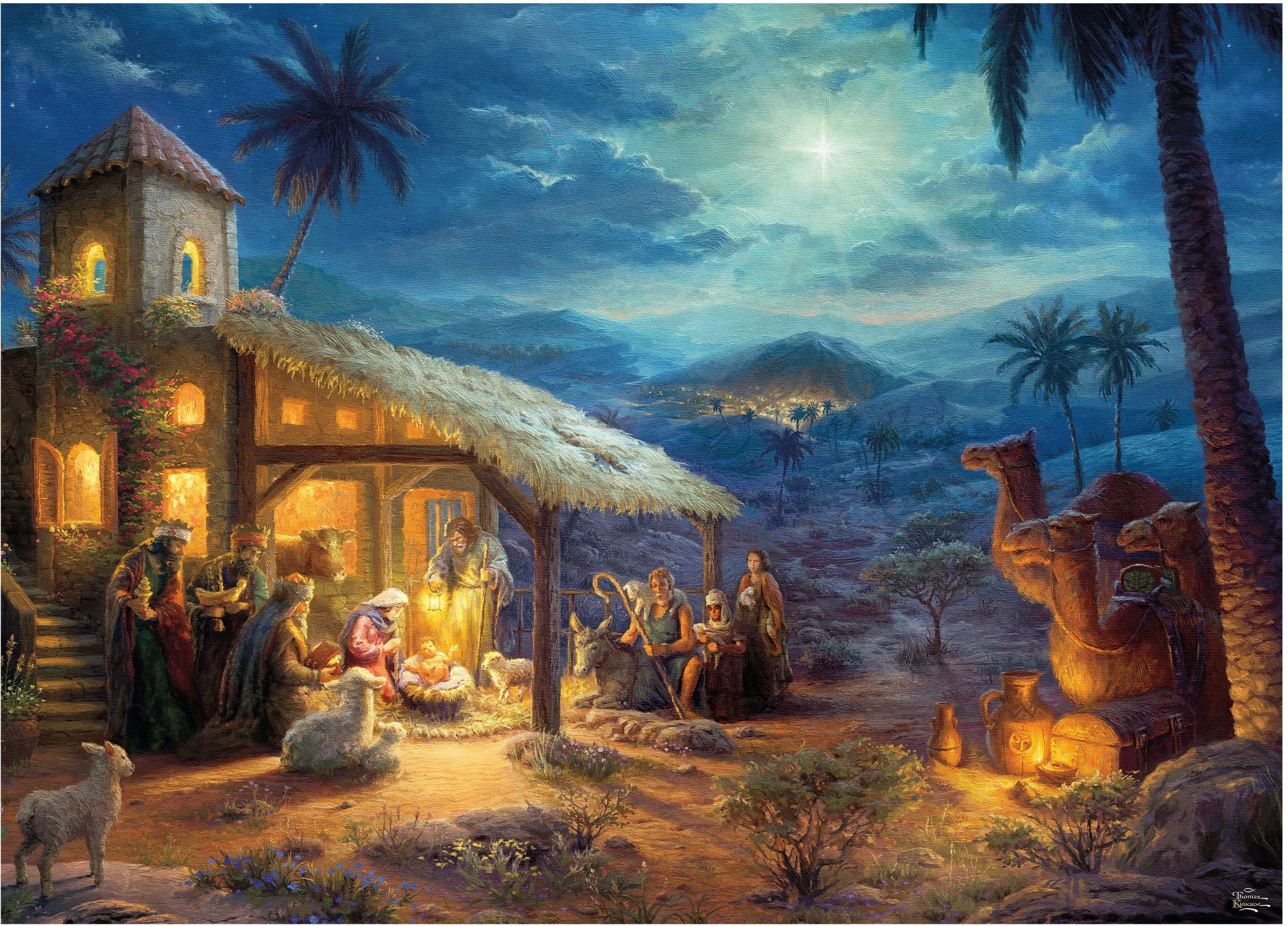 Rompecabezas De Navidad De Ceaco Thomas Kinkade, 1000 Piezas - Venta Internacional.