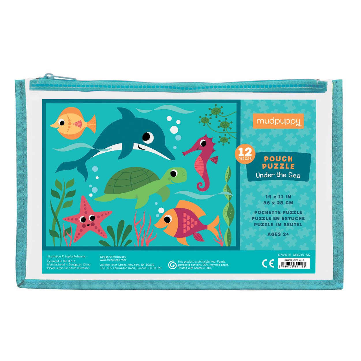 Puzle Mudpuppy Under The Sea De 12 Piezas Para Niños De 2 A 4 Años - Venta Internacional.