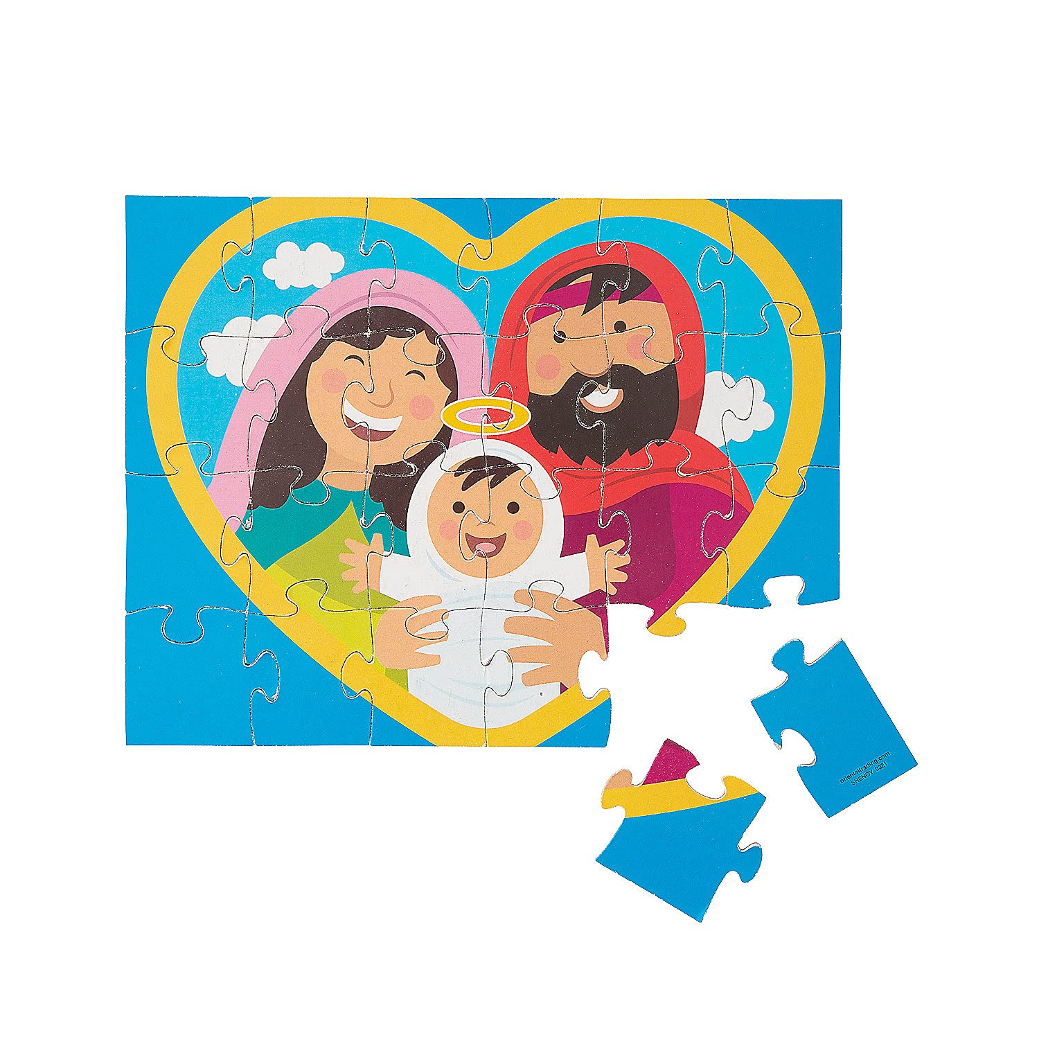 Rompecabezas Fun Express Holy Family, 12 Piezas - Venta Internacional.