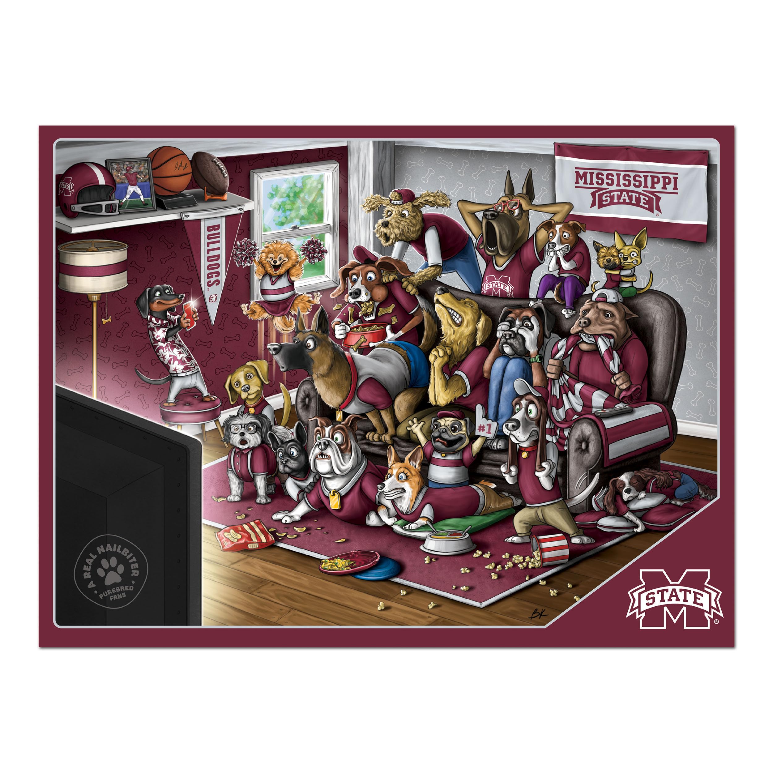 Foto 4 pulgar | Rompecabezas Youthefan Ncaa Mississippi State Bulldogs 500 Piezas - Venta Internacional