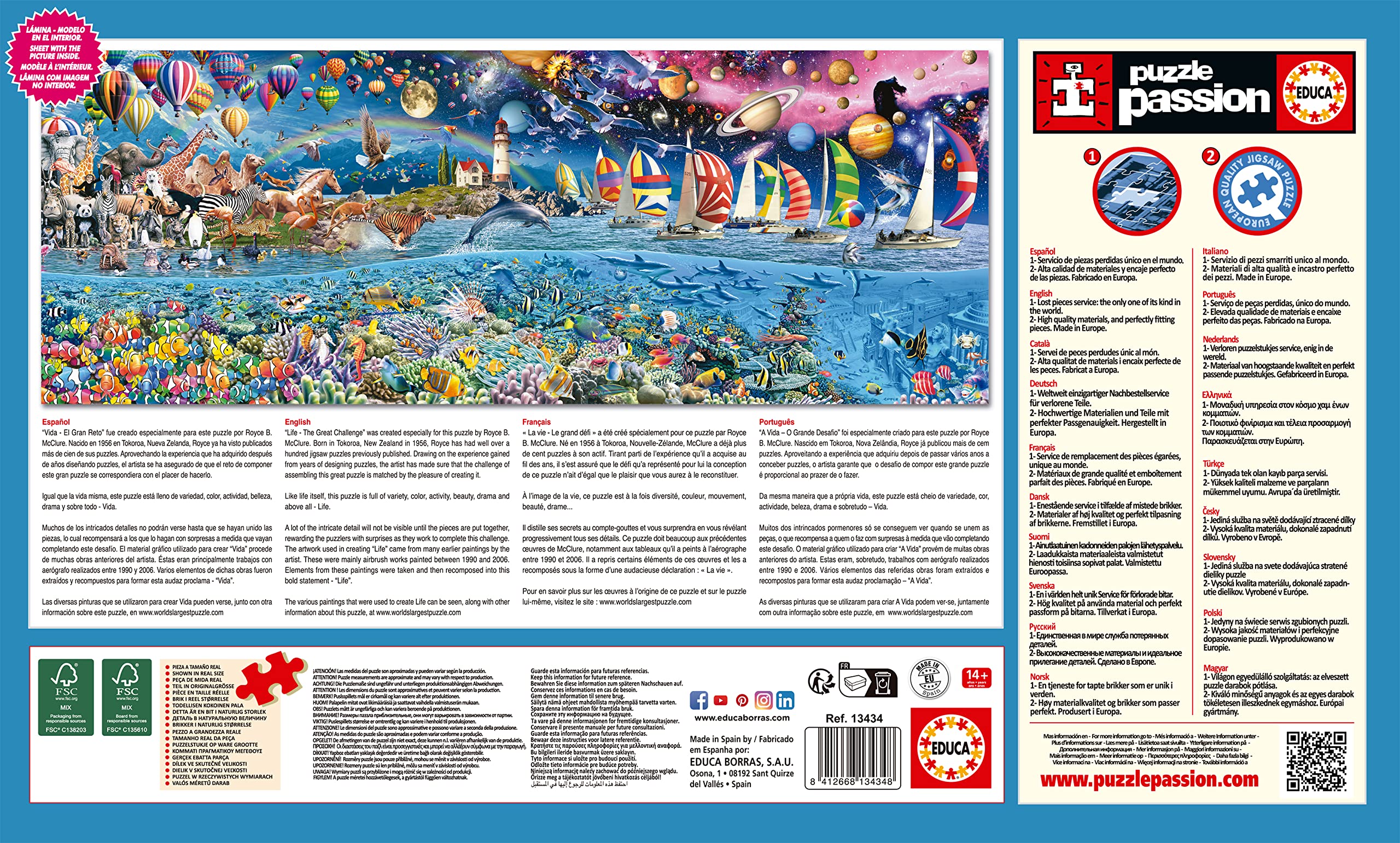 Foto 5 pulgar | Puzzle Educa Borras Life, Las 24.000 Piezas Más Grandiosas - Venta Internacional.