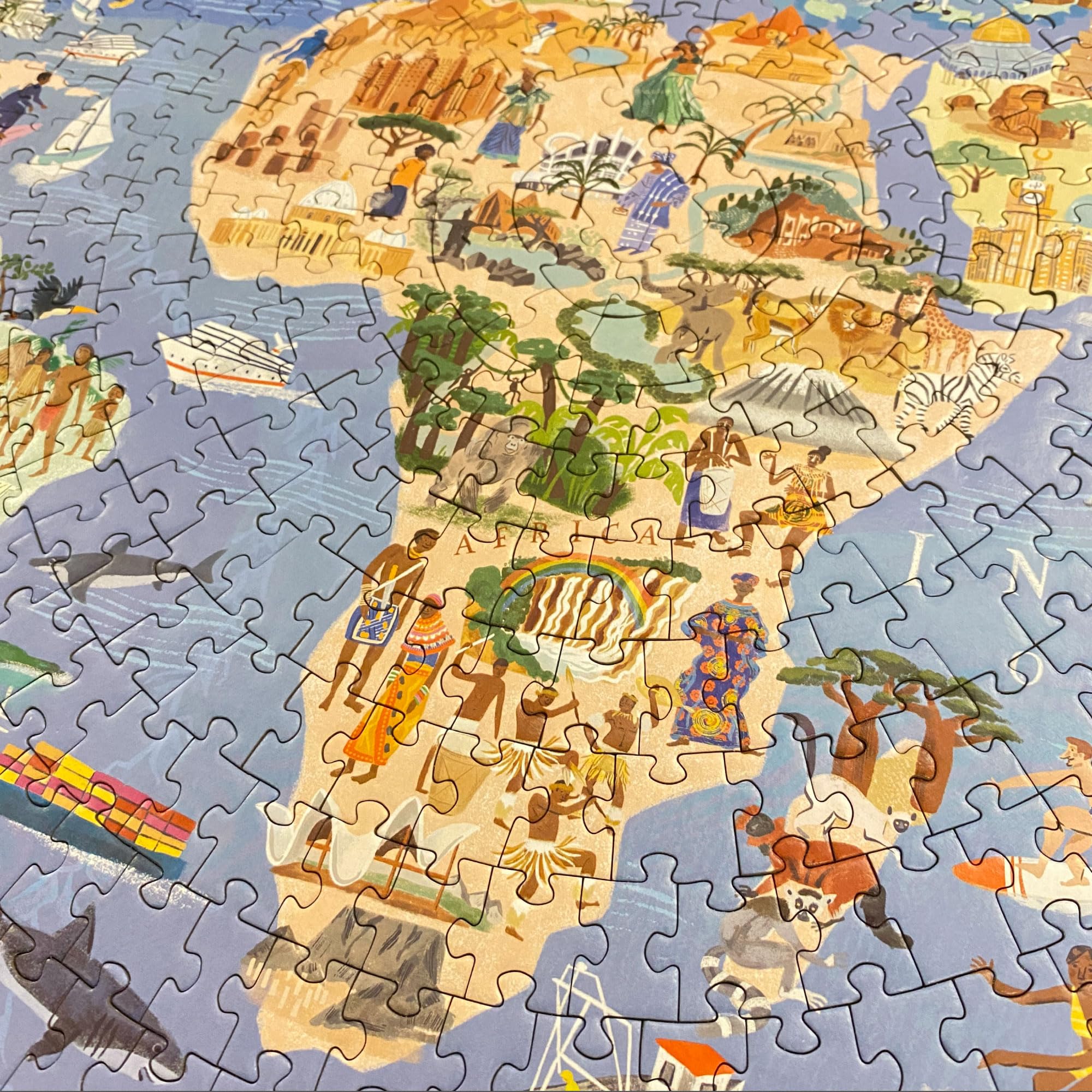 Foto 7 | Rompecabezas Con Forma De Mapa Del Mundo, 1000 Piezas, Para Adultos - Venta Internacional.