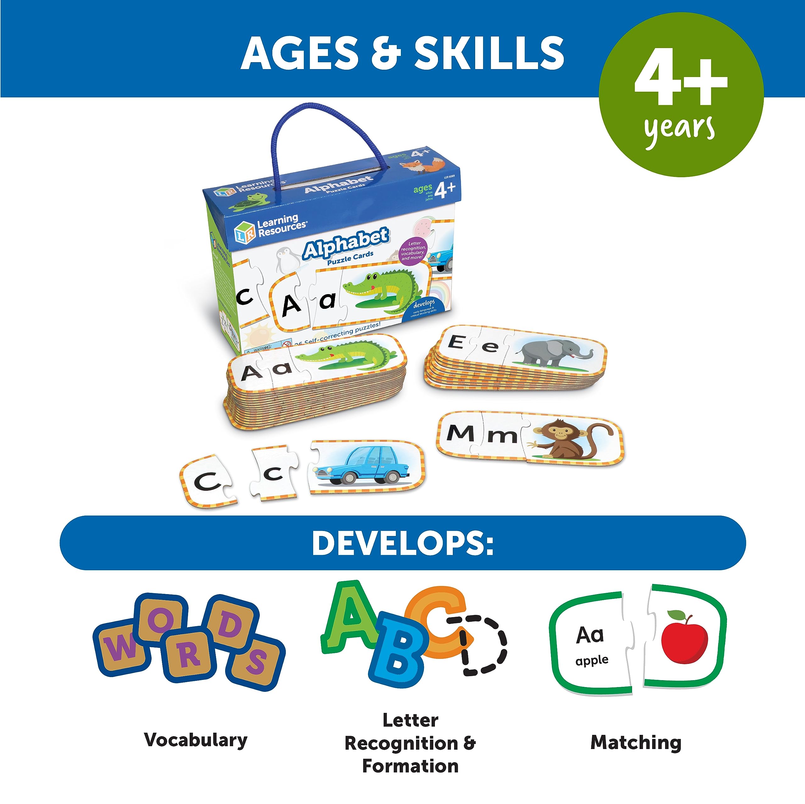 Foto 6 pulgar | Puzzle Cards Learning Resources Alphabet Kindergarten 4+ - Venta Internacional.