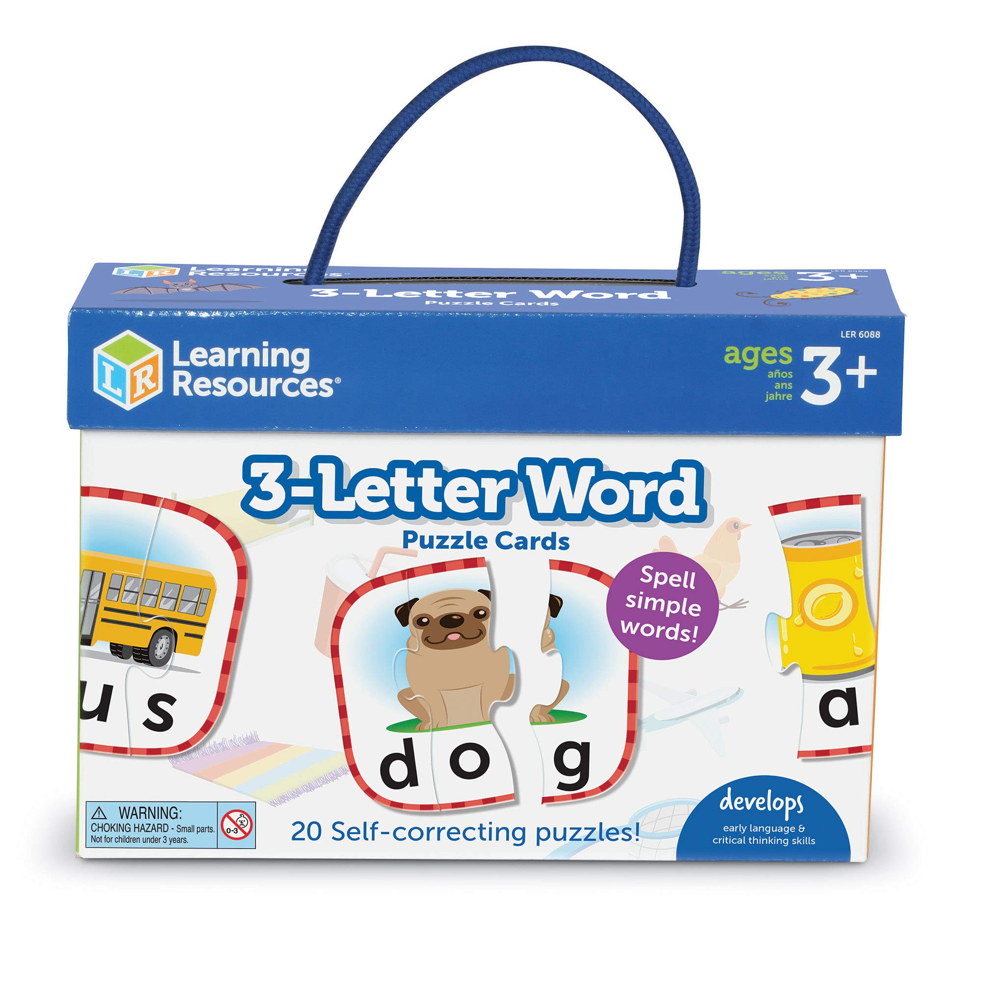 Foto 2 pulgar | Puzzle Cards Learning Resources De 3 Letras Word Kindergarten - Venta Internacional.