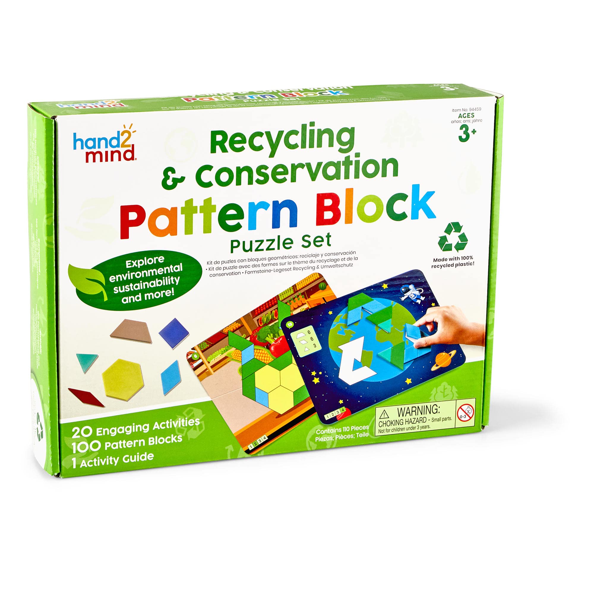 Foto 2 | Set De Rompecabezas Con Patrones Y Bloques Hand2mind Recycling & Conservation - Venta Internacional.