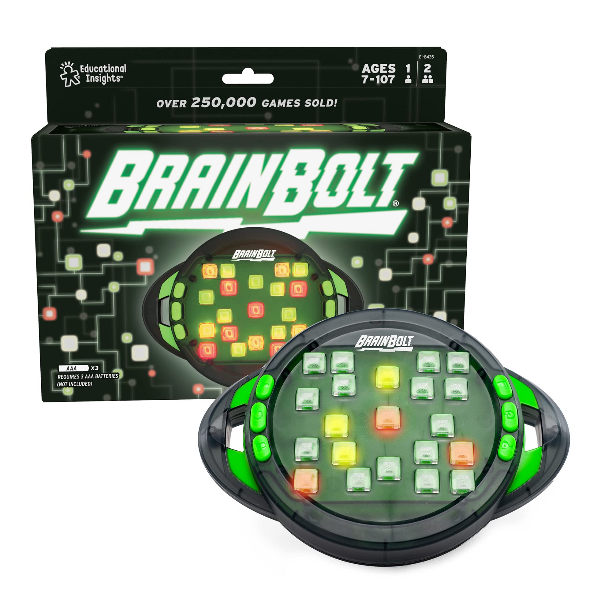 Juego De Memoria Educational Insights Brainbolt Con Luces Y Sonidos - Venta Internacional.