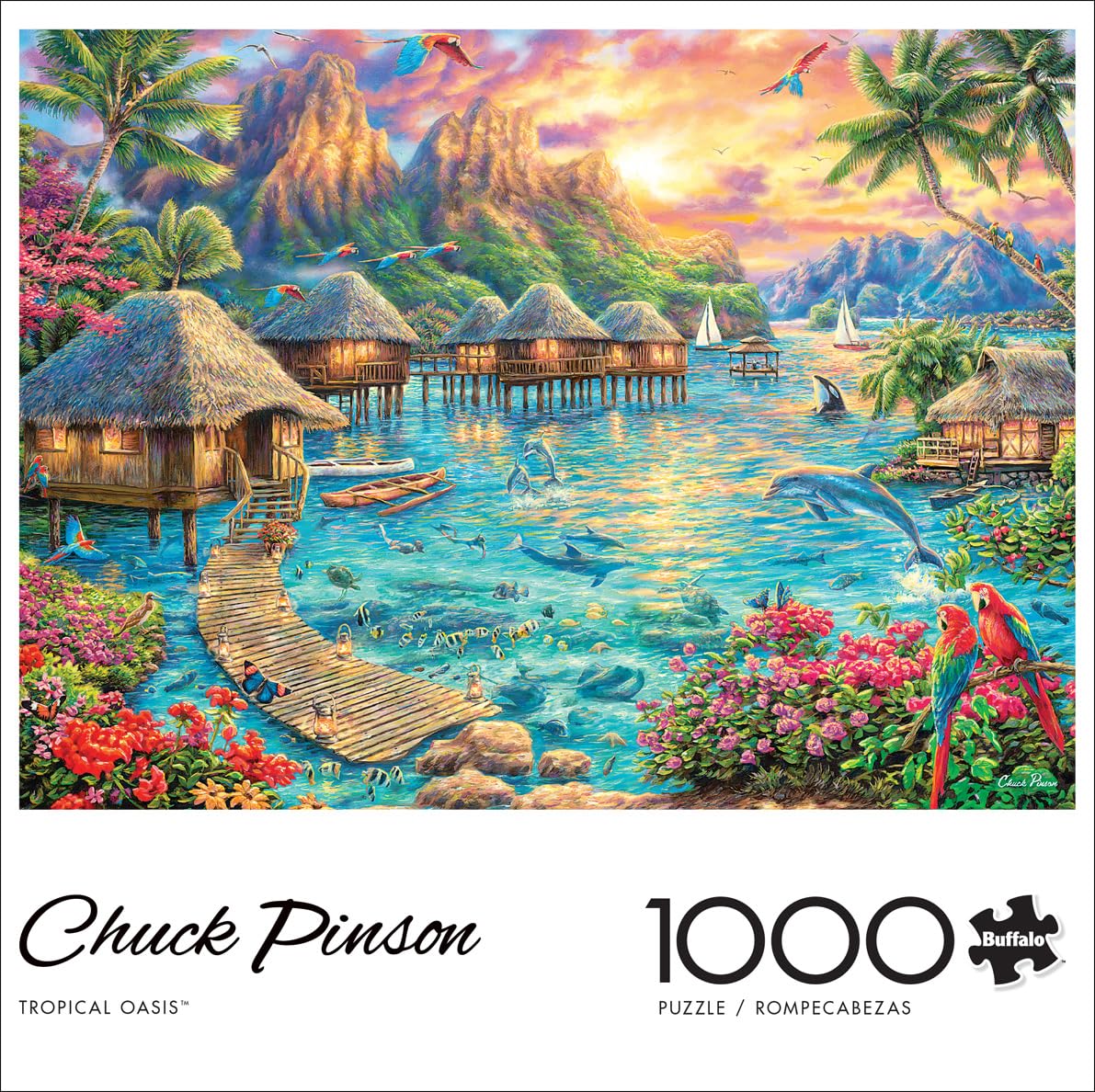 Foto 2 | Rompecabezas Buffalo Games Tropical Oasis 1000 Piezas - Venta Internacional