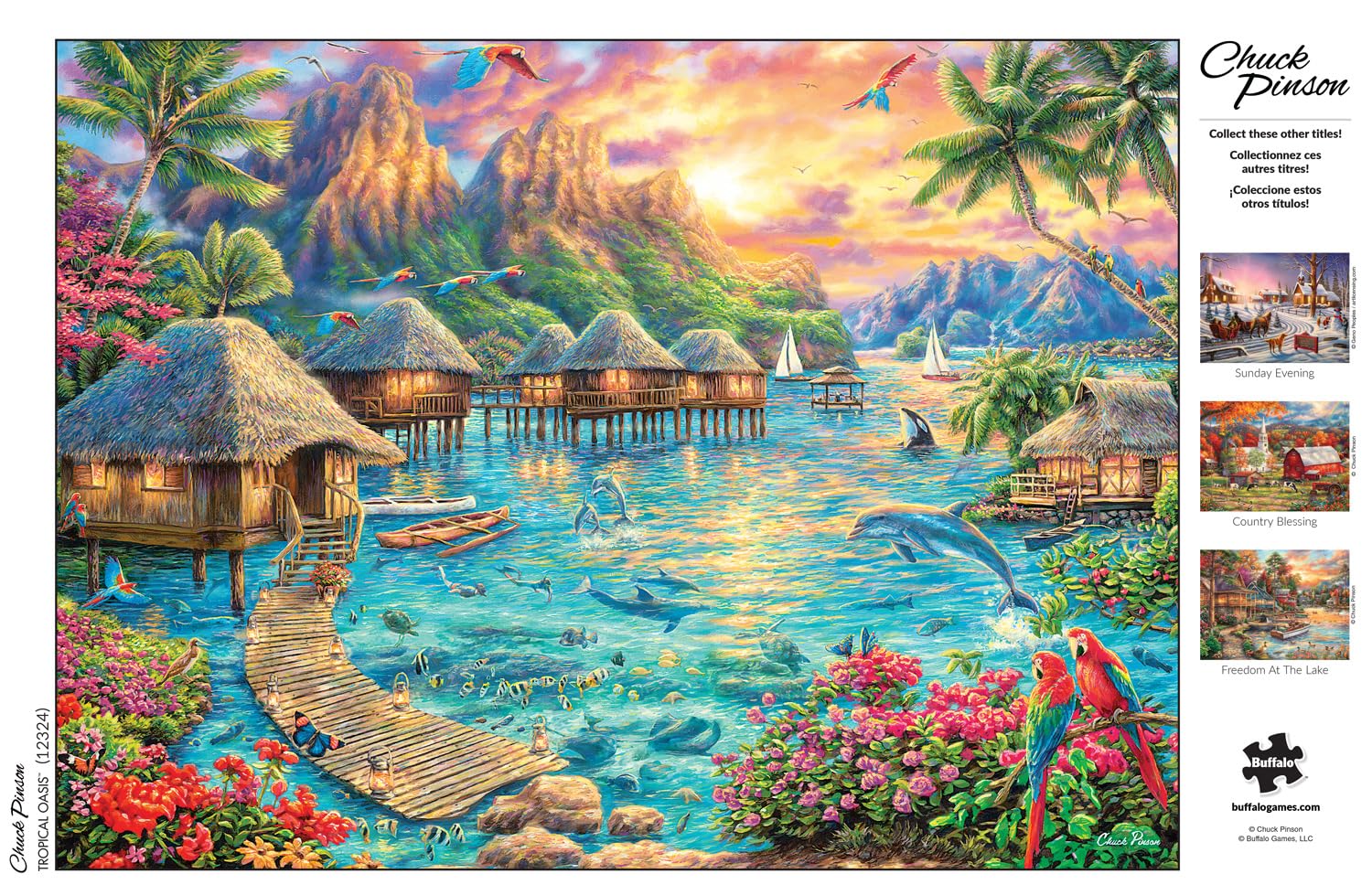 Foto 5 | Rompecabezas Buffalo Games Tropical Oasis 1000 Piezas - Venta Internacional