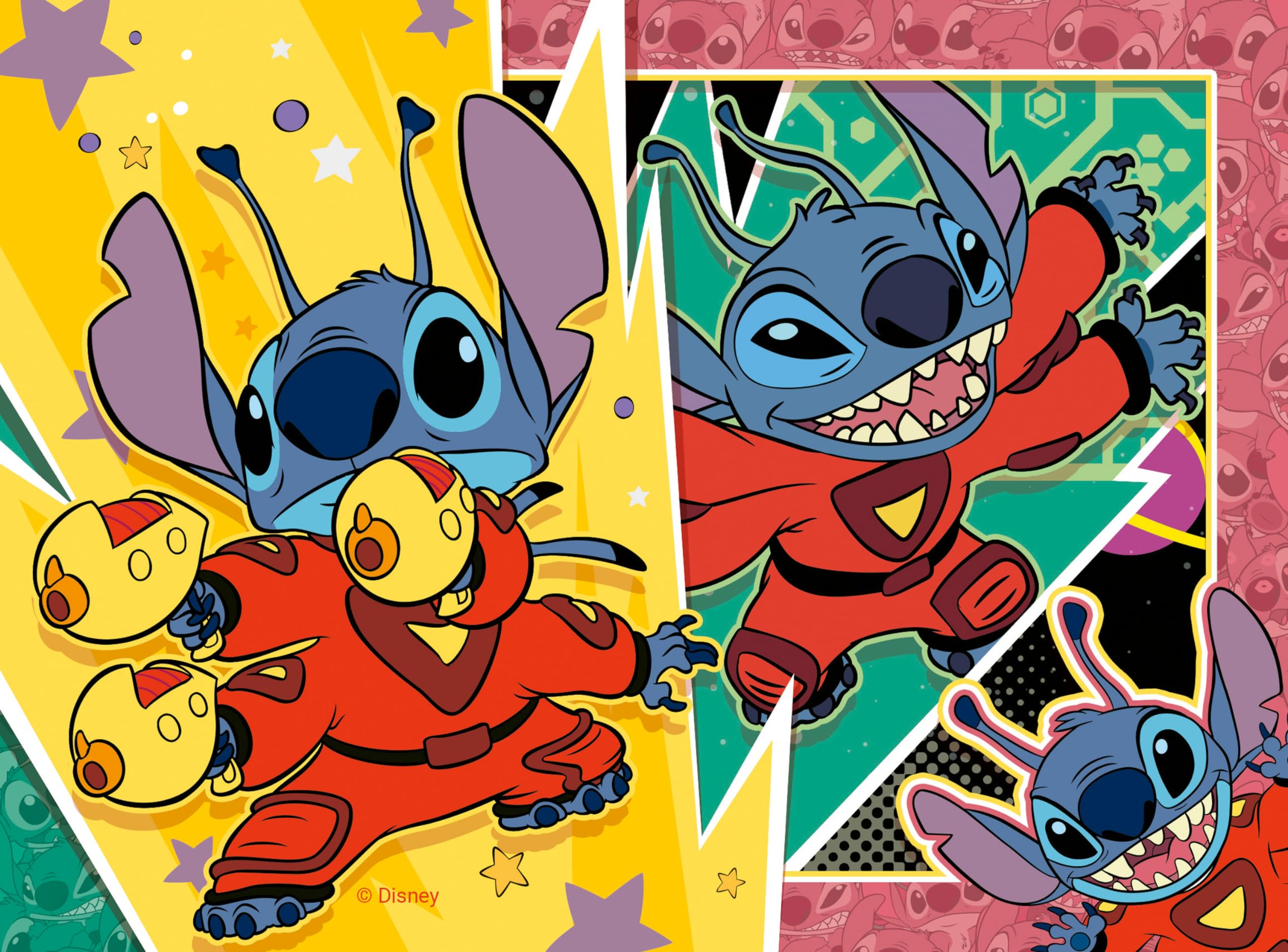 Foto 5 | Rompecabezas Ravensburger Disney Stitch 4 En Una Caja 12-24 P - Venta Internacional.