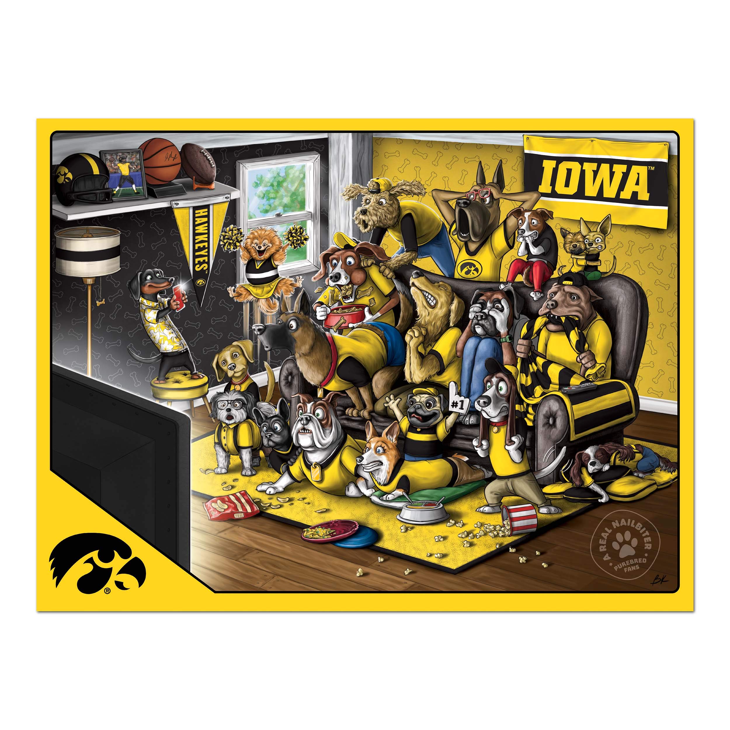 Foto 4 pulgar | Rompecabezas Youthefan Ncaa Iowa Hawkeyes Purebred Fans 500 Piezas - Venta Internacional