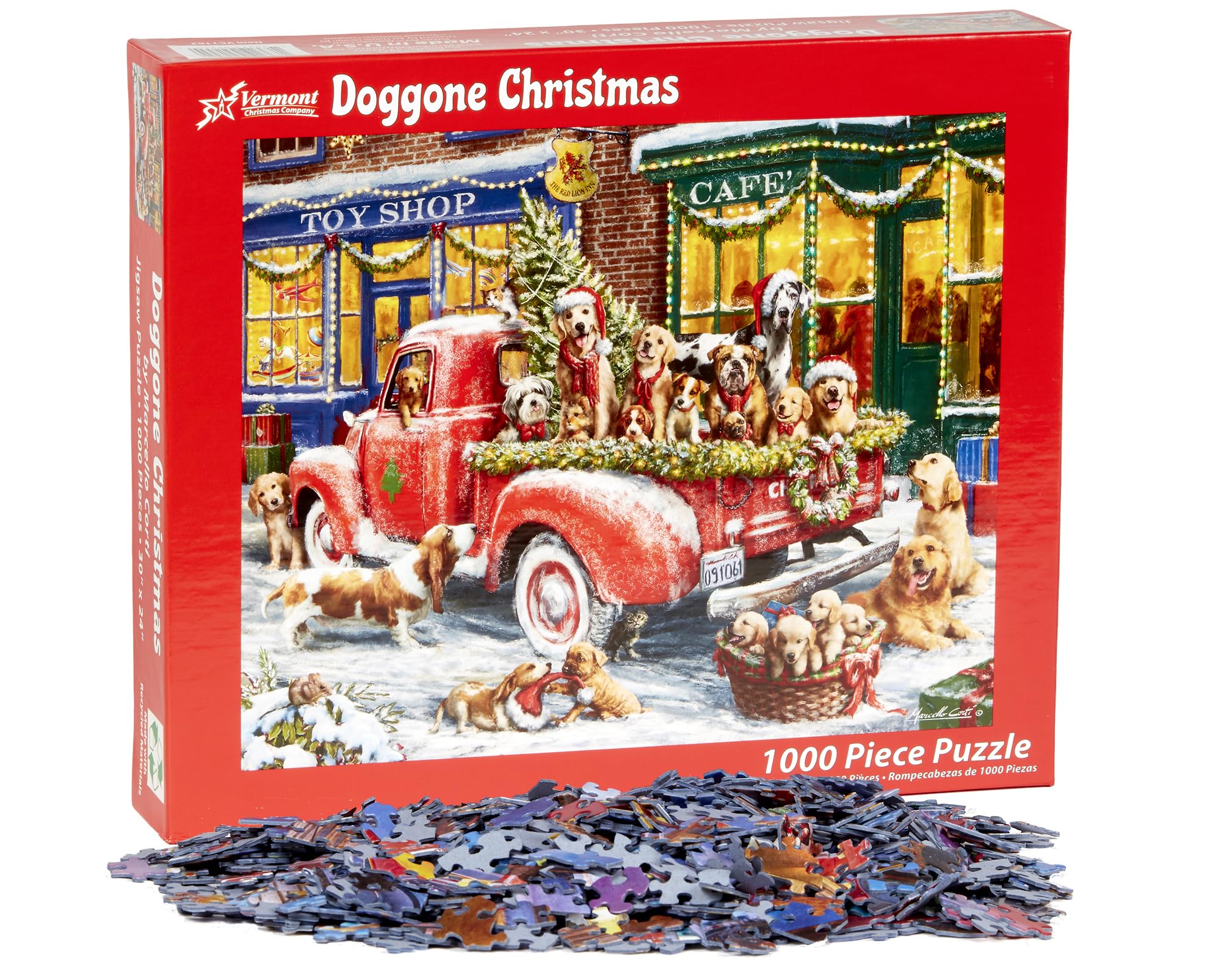Foto 4 pulgar | Rompecabezas Vermont Christmas Company Doggone Christmas 1000 Piezas - Venta Internacional.