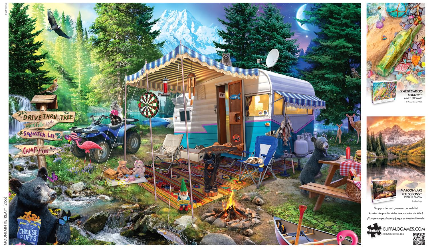 Foto 5 | Rompecabezas Buffalo Games Jeff Haynie Mountain Retreat 2000p - Venta Internacional.