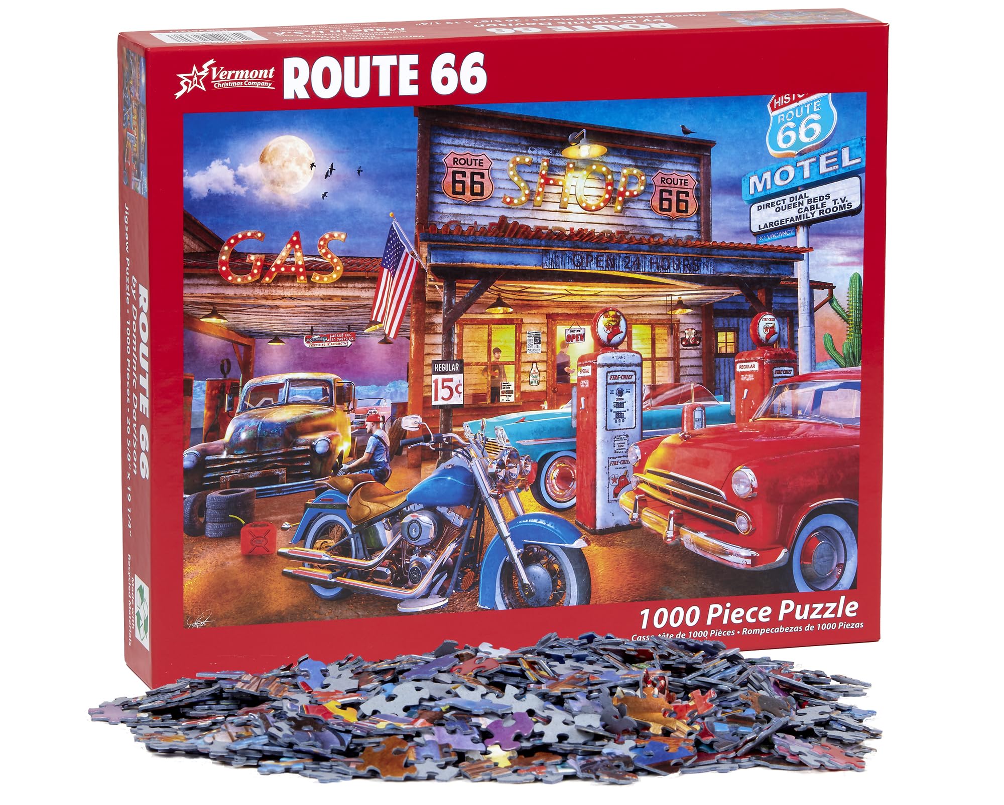 Foto 4 | Rompecabezas Vermont Christmas Company Route 66 1000 Piezas - Venta Internacional.