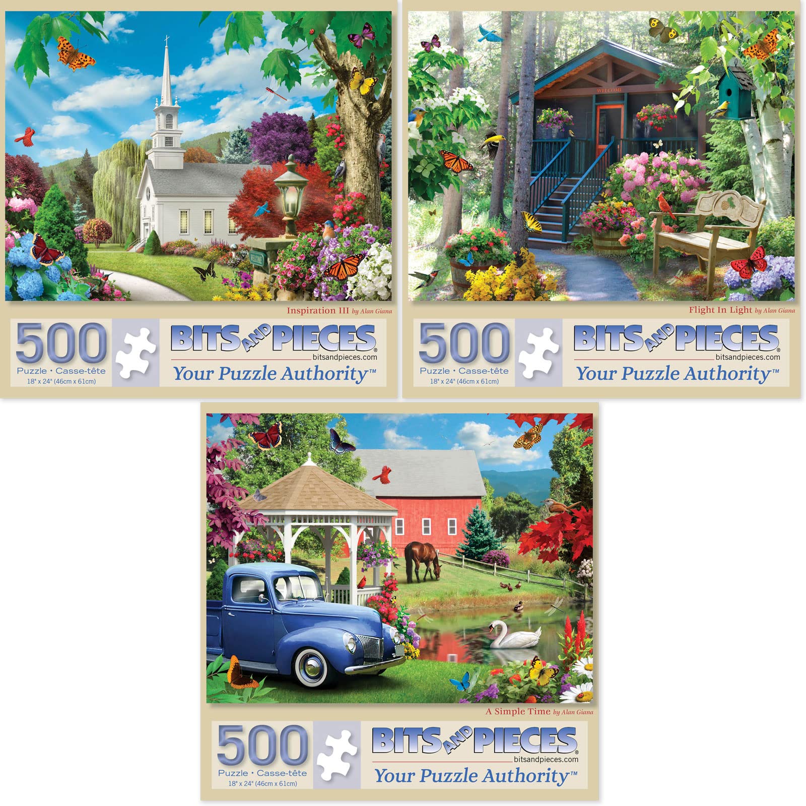 Juego Económico De Piezas Y Piezas De Rompecabezas, 3 X 500 Piezas Para Adultos - Venta Internacional.