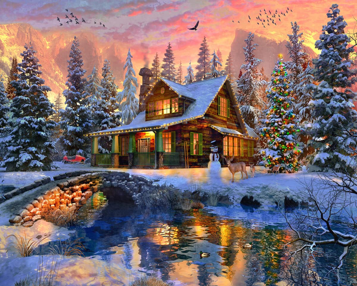 Rompecabezas Vermont Christmas Company Rockies 1000 Piezas - Venta Internacional.