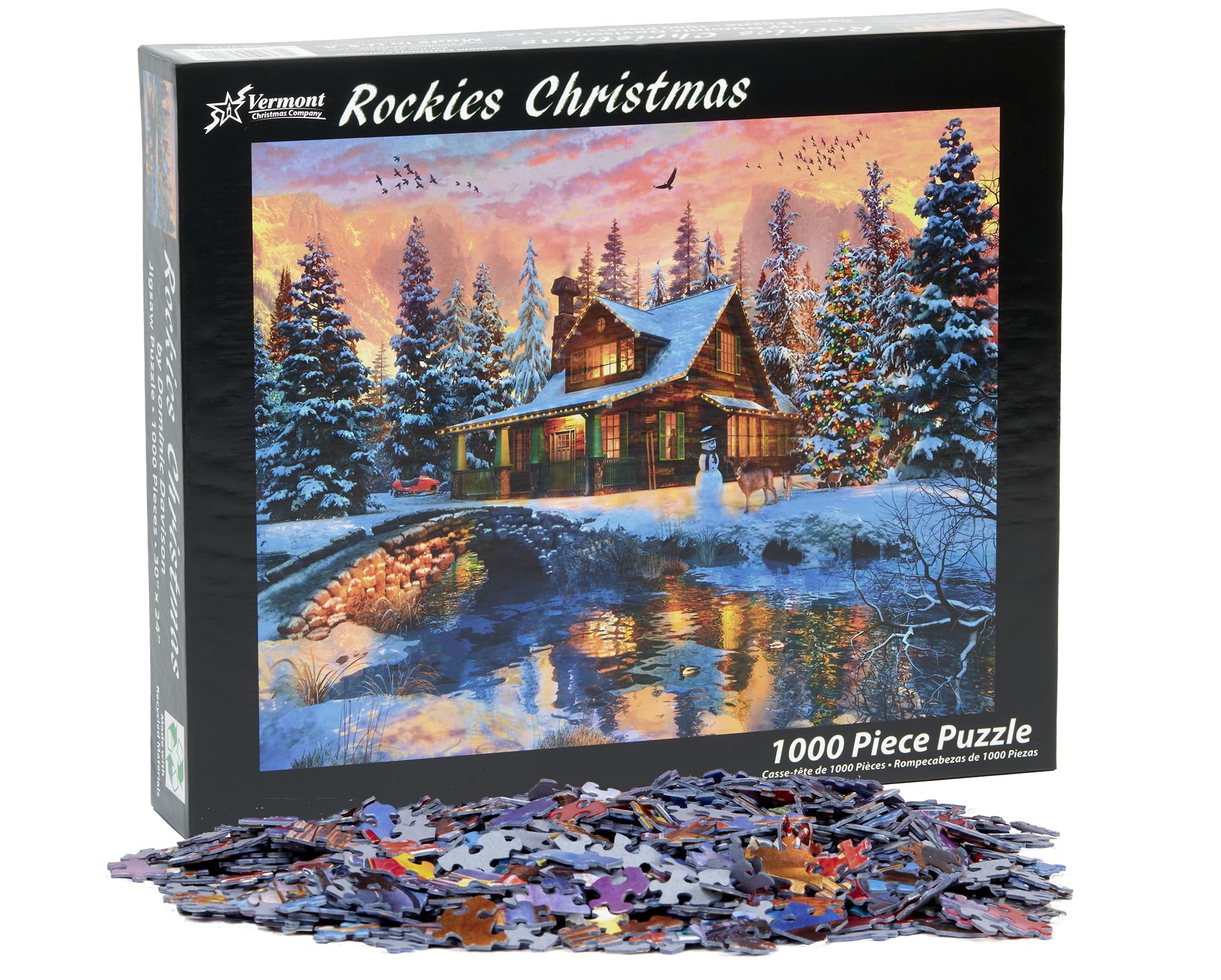 Foto 5 pulgar | Rompecabezas Vermont Christmas Company Rockies 1000 Piezas - Venta Internacional.