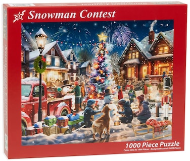 Foto 3 | Rompecabezas Del Concurso Navideño De Muñecos De Nieve De Vermont, 1000 Piezas - Venta Internacional.