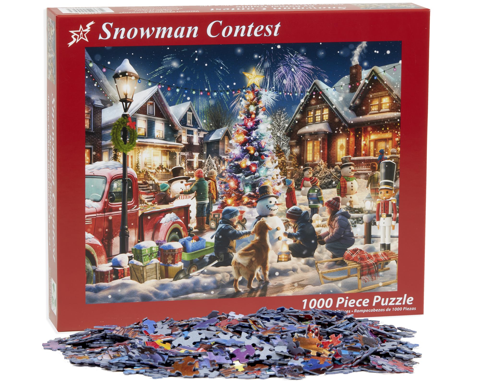 Foto 5 pulgar | Rompecabezas Del Concurso Navideño De Muñecos De Nieve De Vermont, 1000 Piezas - Venta Internacional.