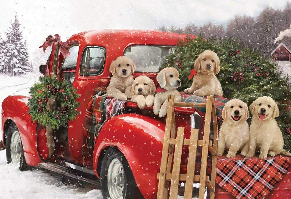 Rompecabezas Vermont Christmas Company Cachorros, 100 Piezas - Venta Internacional.