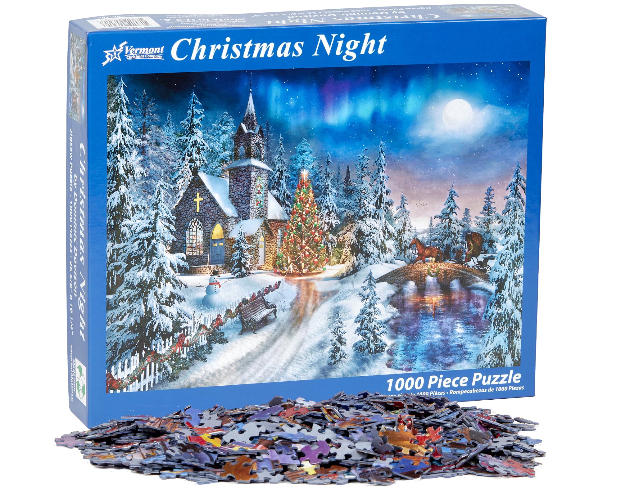 Foto 5 pulgar | Rompecabezas Vermont Christmas Company Christmas Night, 1000 Unidades - Venta Internacional.