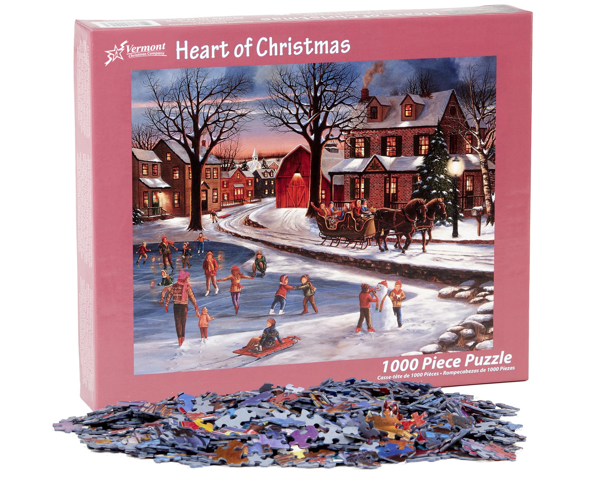 Foto 4 | Rompecabezas Vermont Christmas Company Heart Of Christmas 1000 Piezas - Venta Internacional.