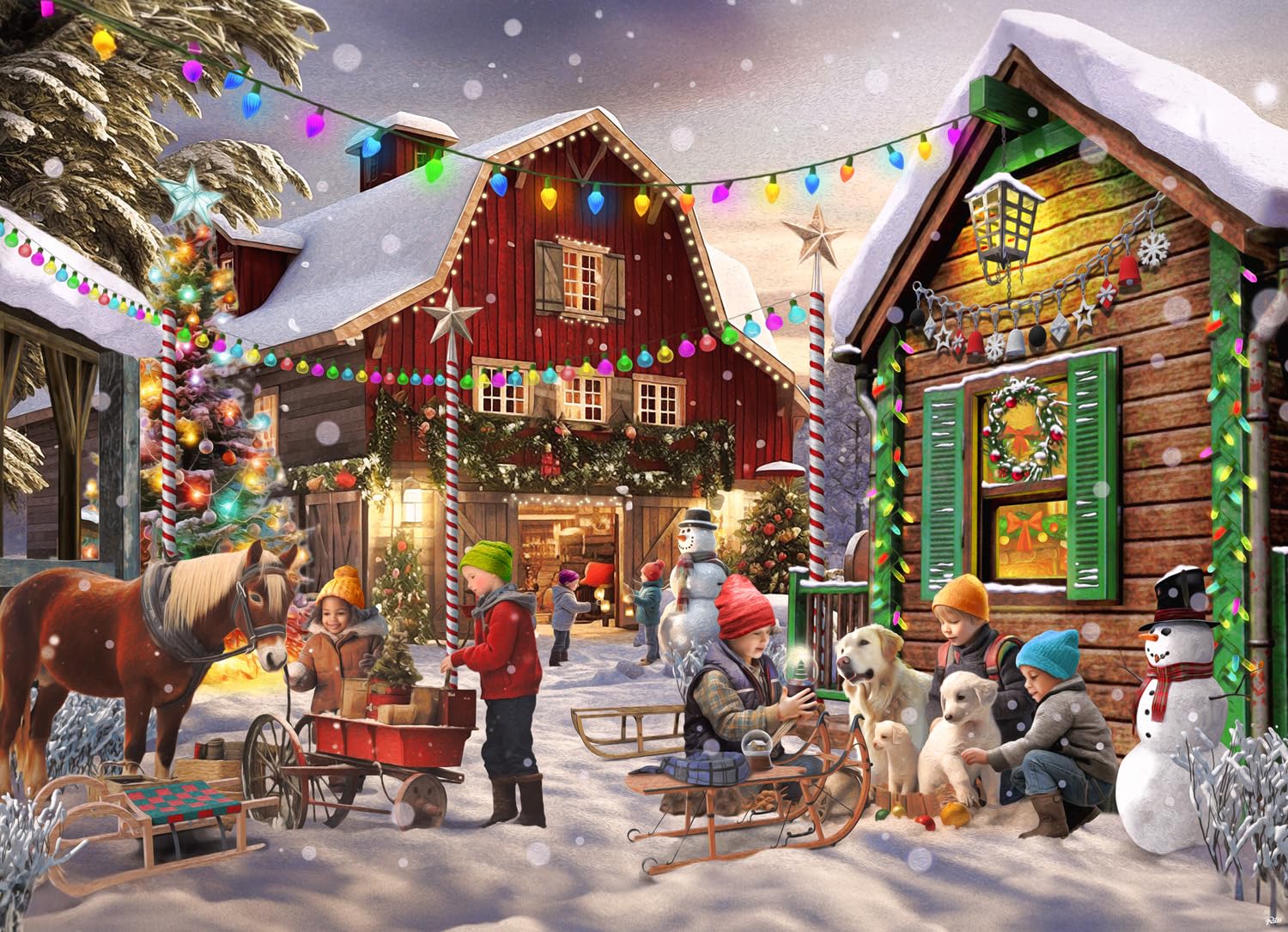 Foto 1 | Rompecabezas Vermont Christmas Company Christmas Corner, 1000 Piezas - Venta Internacional.