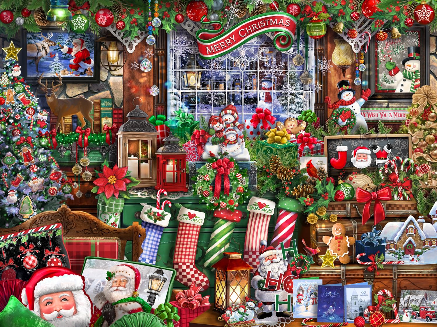 Foto 1 | Rompecabezas Navideños De Vermont, 550 Piezas, Collage Navideño - Venta Internacional.